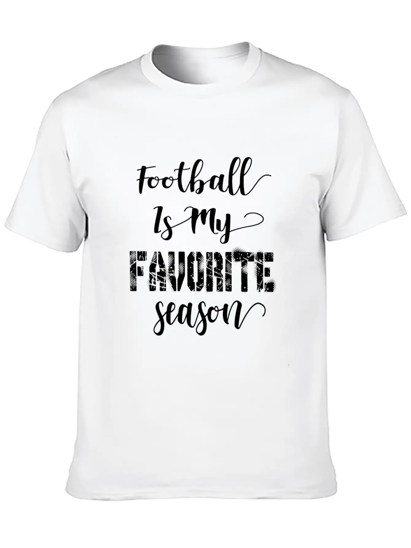 Football Is My Favorite Season Relaxed Everyday Tee – Lightweight And Durable Cotton