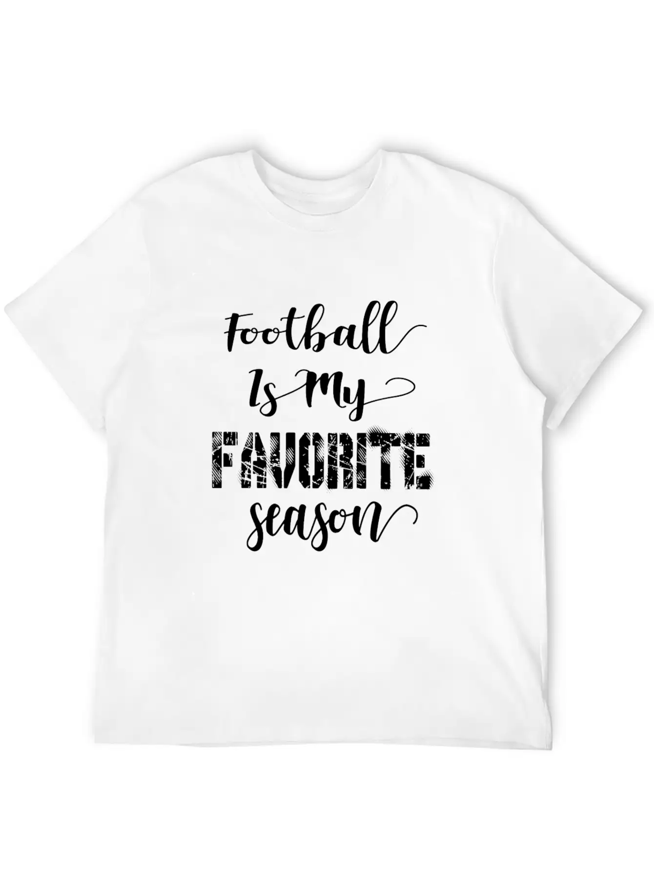 Football Is My Favorite Season Relaxed Everyday Tee – Lightweight And Durable Cotton
