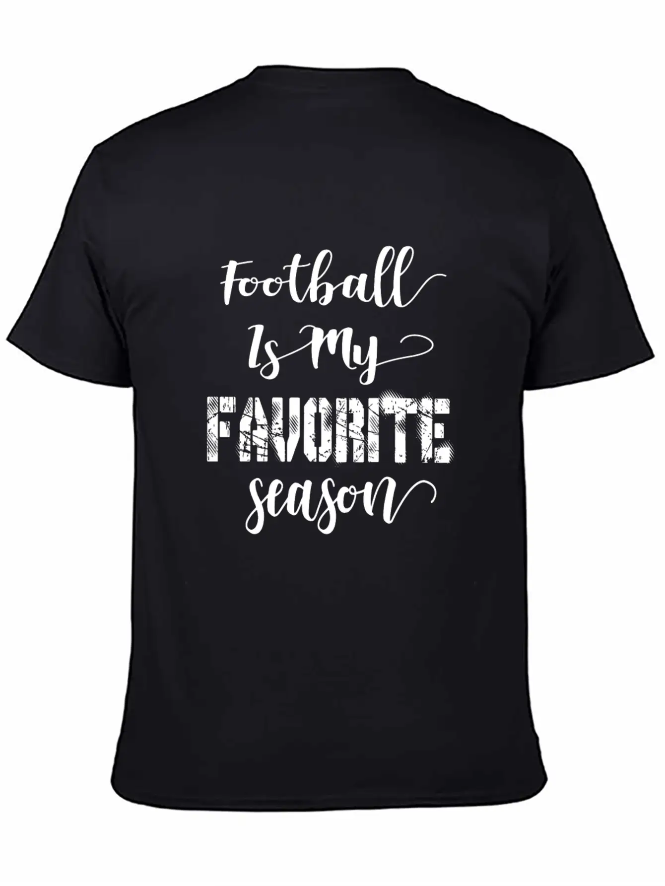 Football Is My Favorite Season Relaxed Everyday Tee – Lightweight And Durable Cotton