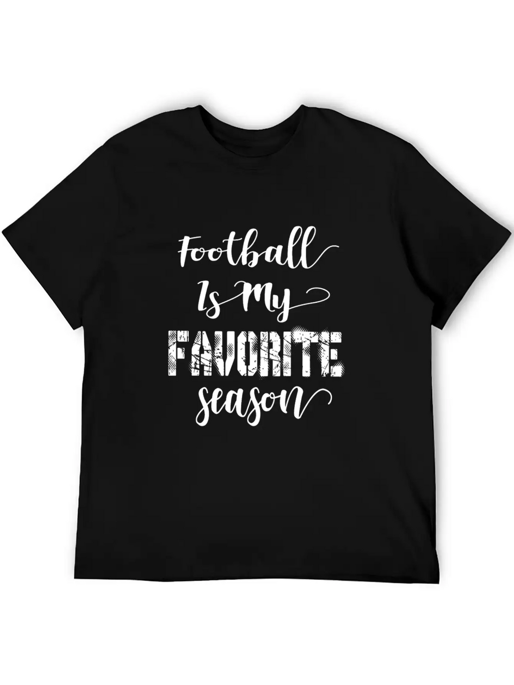 Football Is My Favorite Season Relaxed Everyday Tee – Lightweight And Durable Cotton
