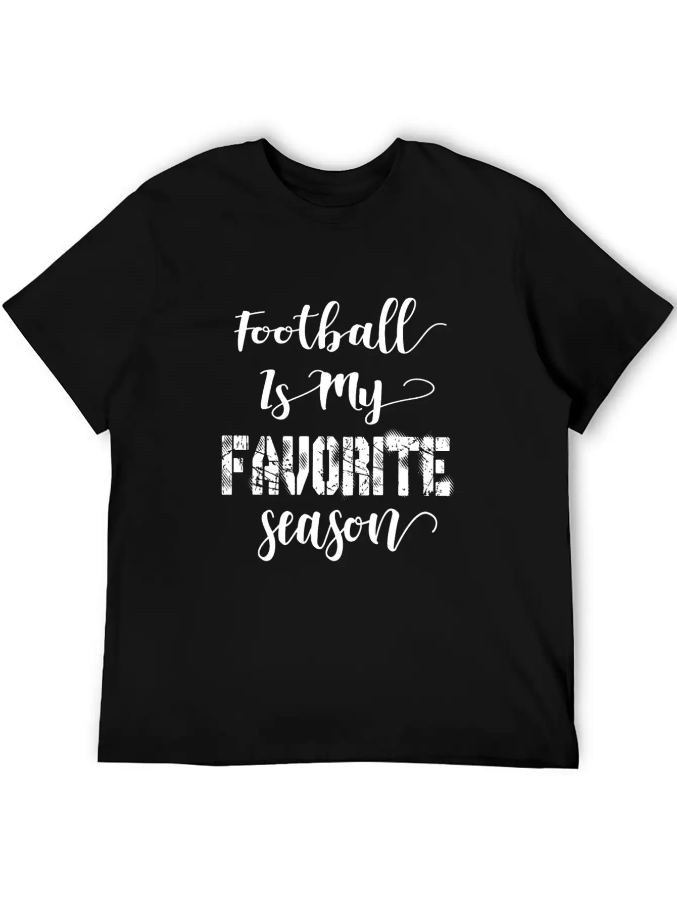 Football Is My Favorite Season Relaxed Everyday Tee – Lightweight And Durable Cotton