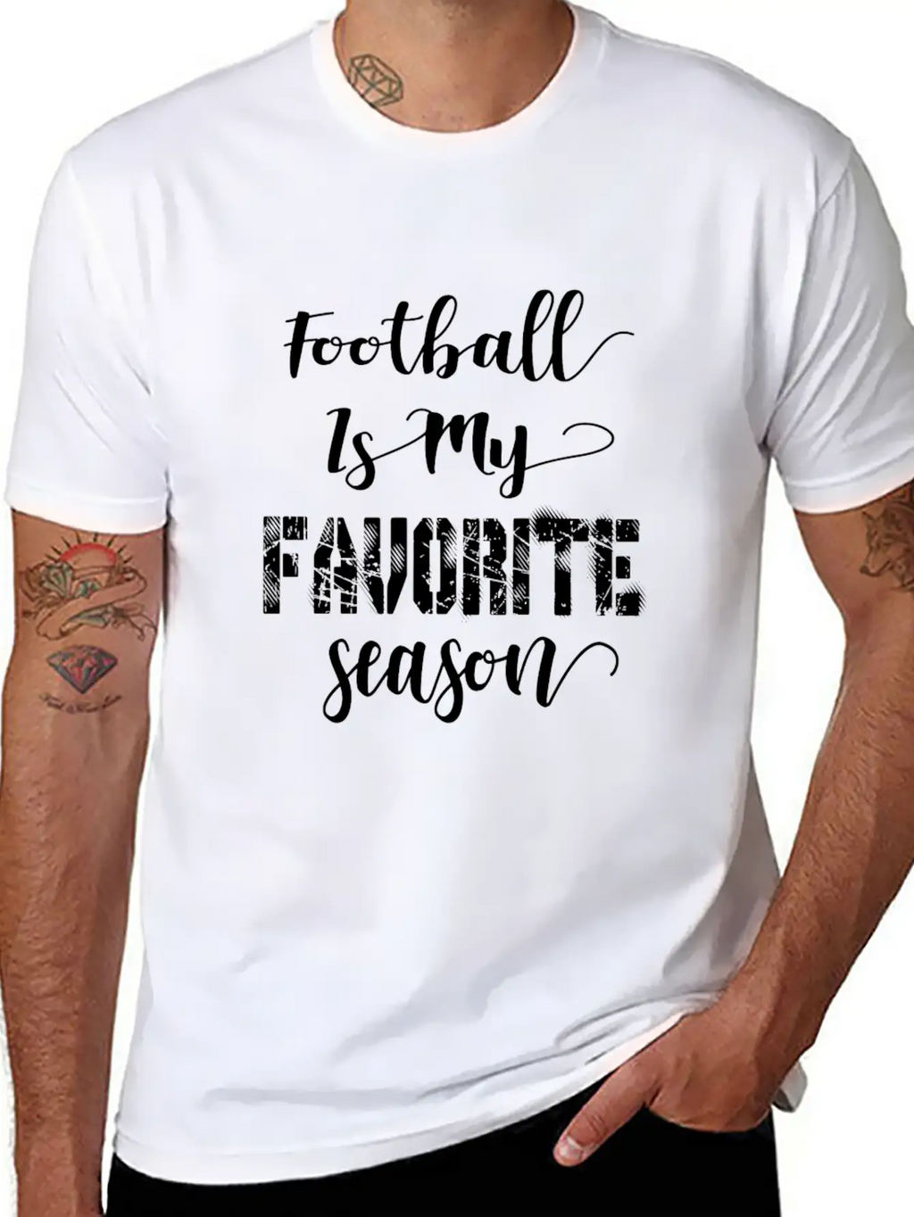 Football Is My Favorite Season Relaxed Everyday Tee – Lightweight And Durable Cotton