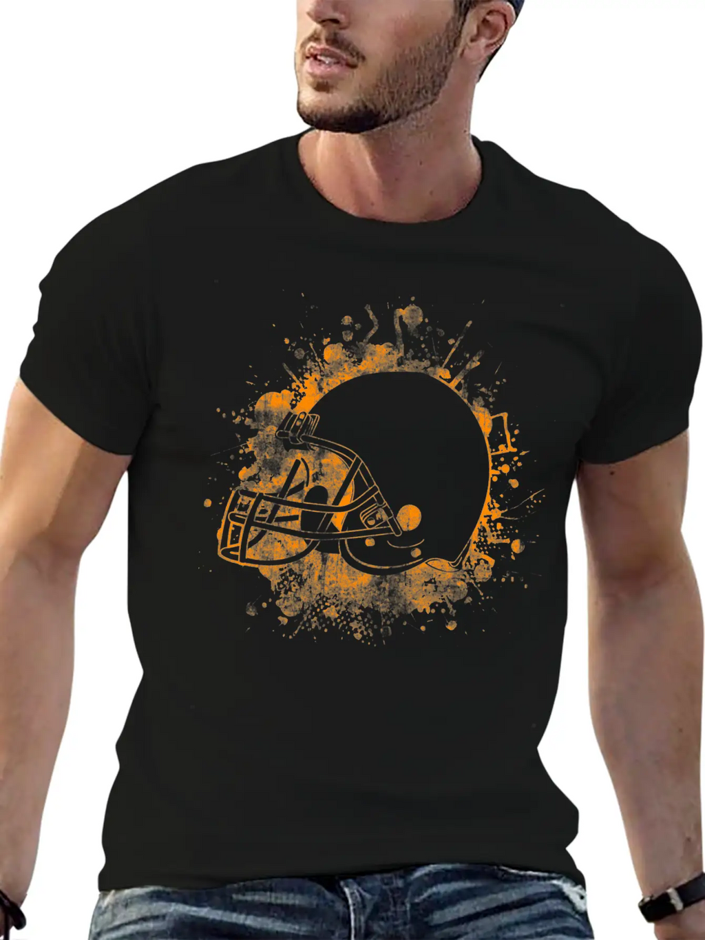 Football Team Helmet America American Sport Sports Breathable Graphic T-Shirt – Perfect For Casual Days