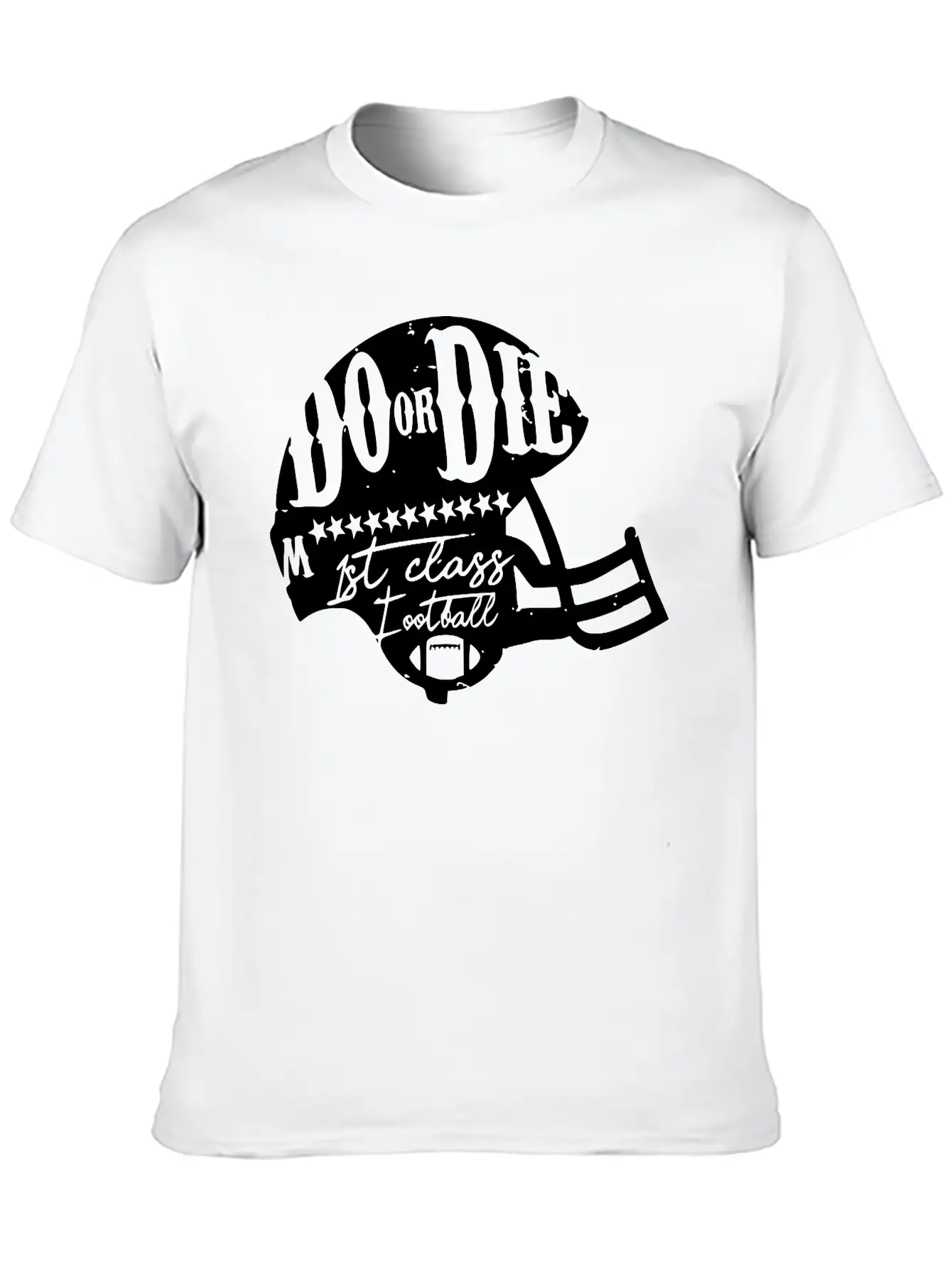 Football Touch Down Quarterback American Sticker Breathable Soft Cotton T-Shirt – Timeless Casual Look