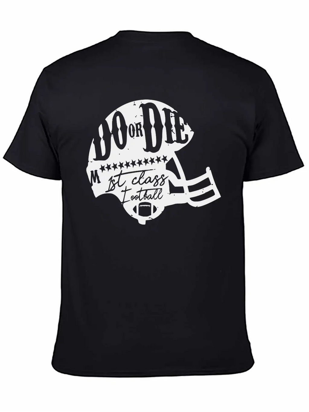 Football Touch Down Quarterback American Sticker Breathable Soft Cotton T-Shirt – Timeless Casual Look