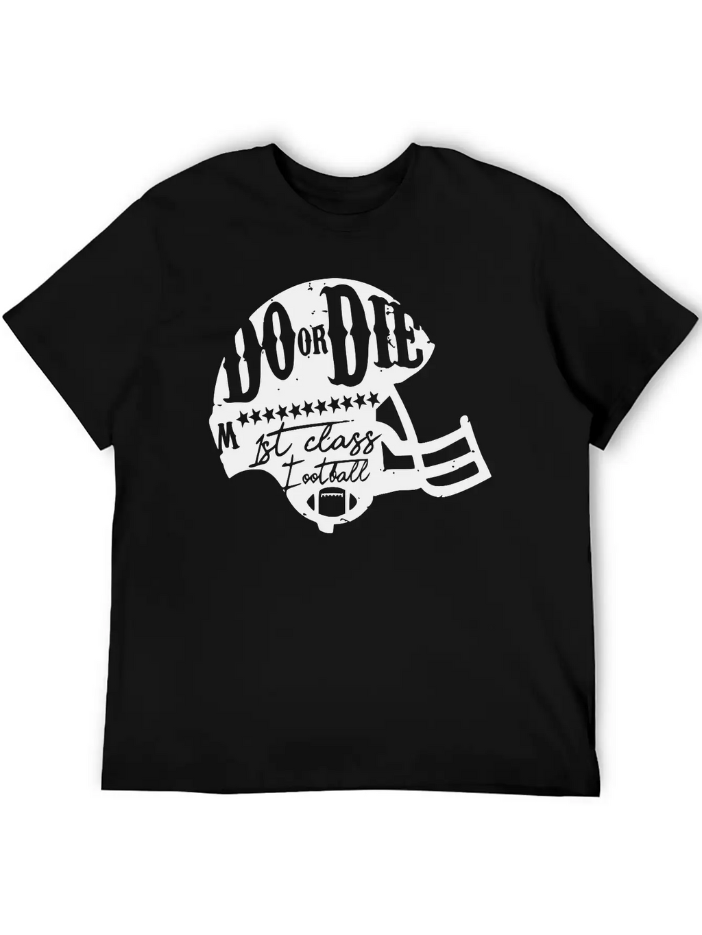 Football Touch Down Quarterback American Sticker Breathable Soft Cotton T-Shirt – Timeless Casual Look