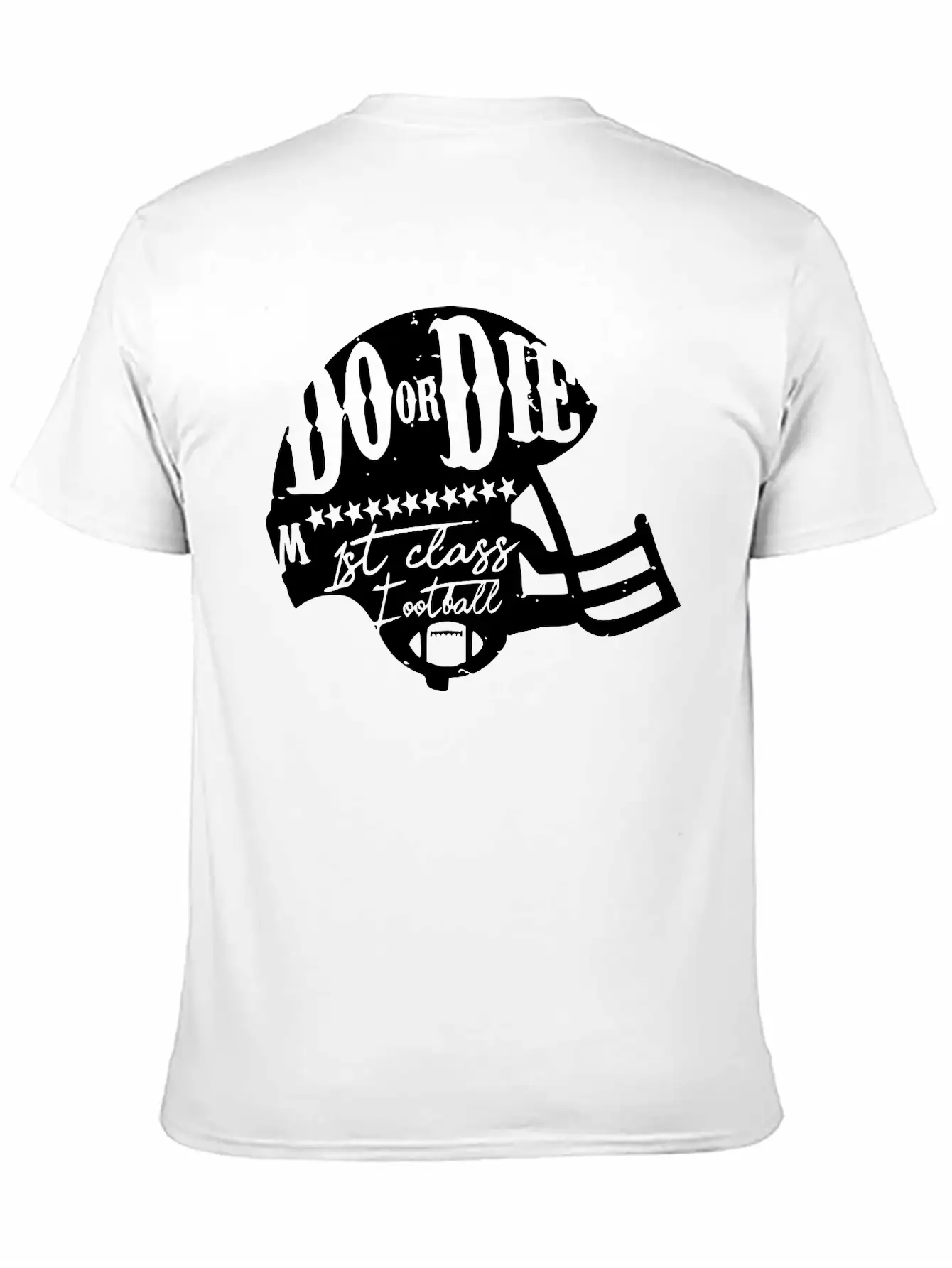 Football Touch Down Quarterback American Sticker Breathable Soft Cotton T-Shirt – Timeless Casual Look