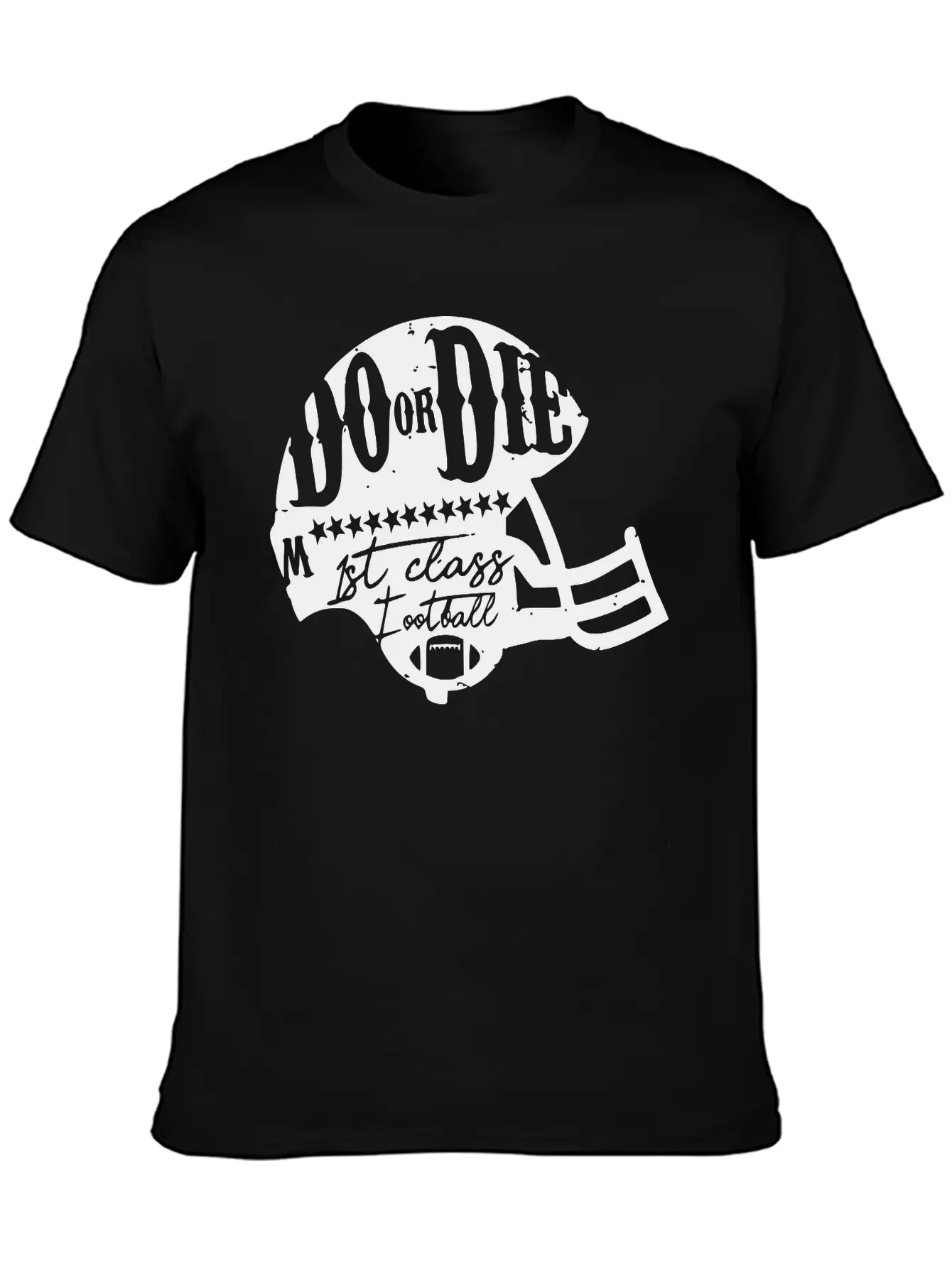 Football Touch Down Quarterback American Sticker Breathable Soft Cotton T-Shirt – Timeless Casual Look