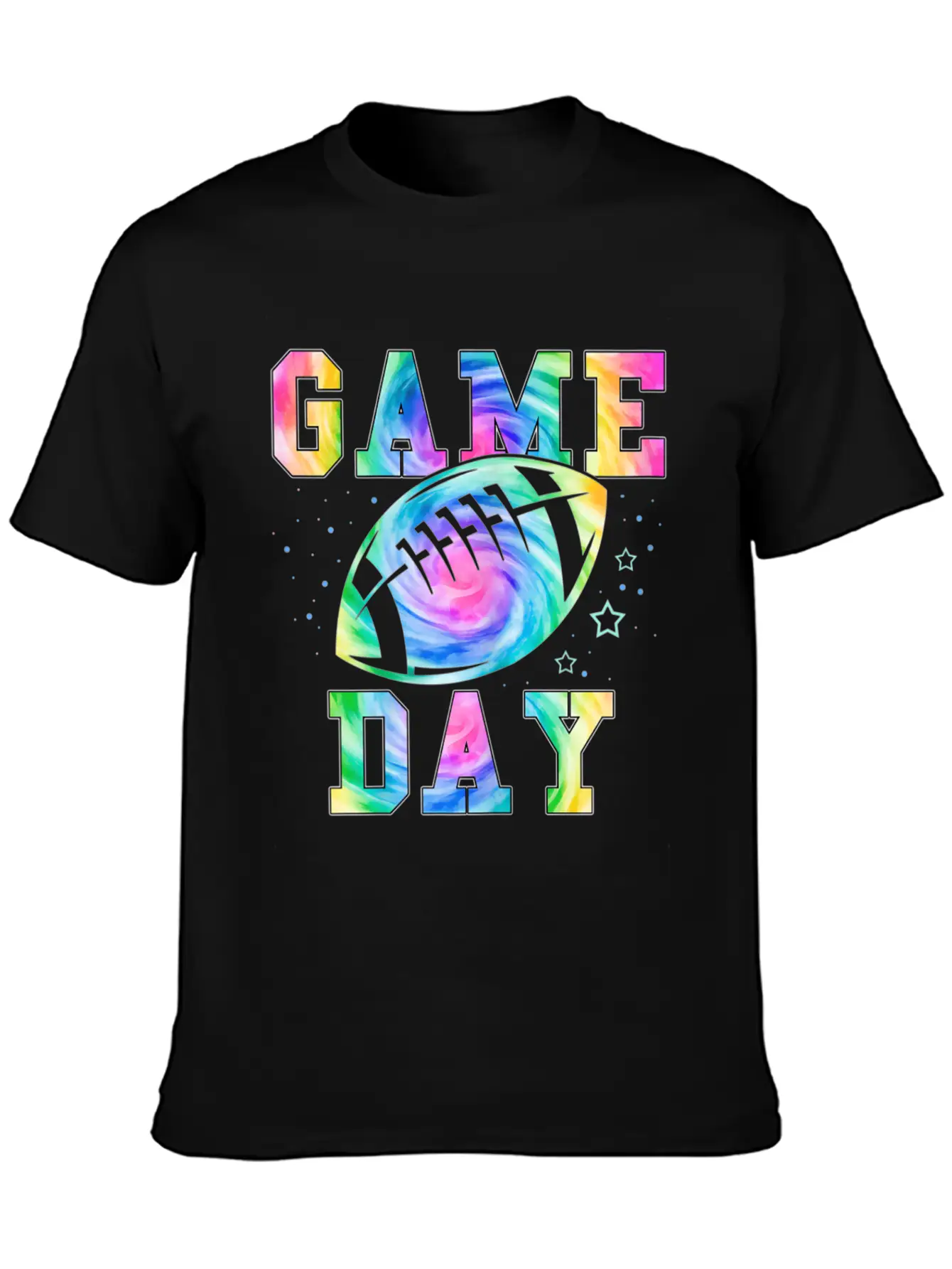 Football Women Tie Dye Football Fan Football Game Basic Graphic T-Shirt – Daily Comfort In Soft Cotton