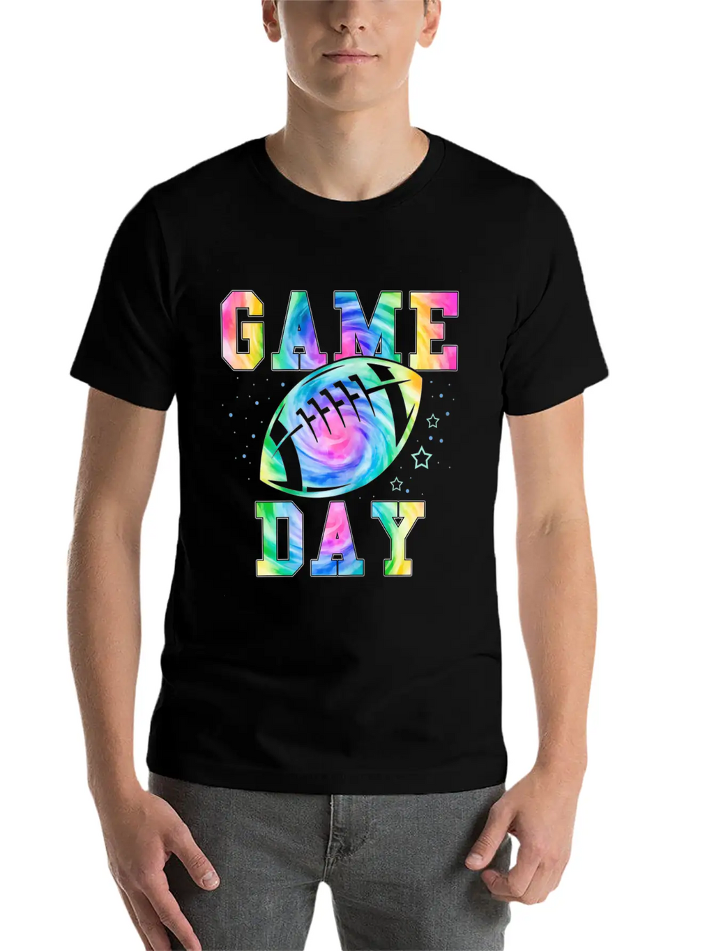 Football Women Tie Dye Football Fan Football Game Basic Graphic T-Shirt – Daily Comfort In Soft Cotton