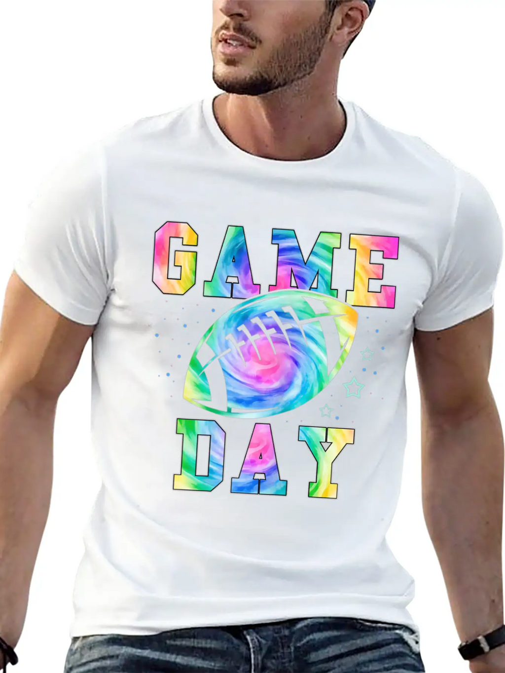 Football Women Tie Dye Football Fan Football Game Basic Graphic T-Shirt – Daily Comfort In Soft Cotton