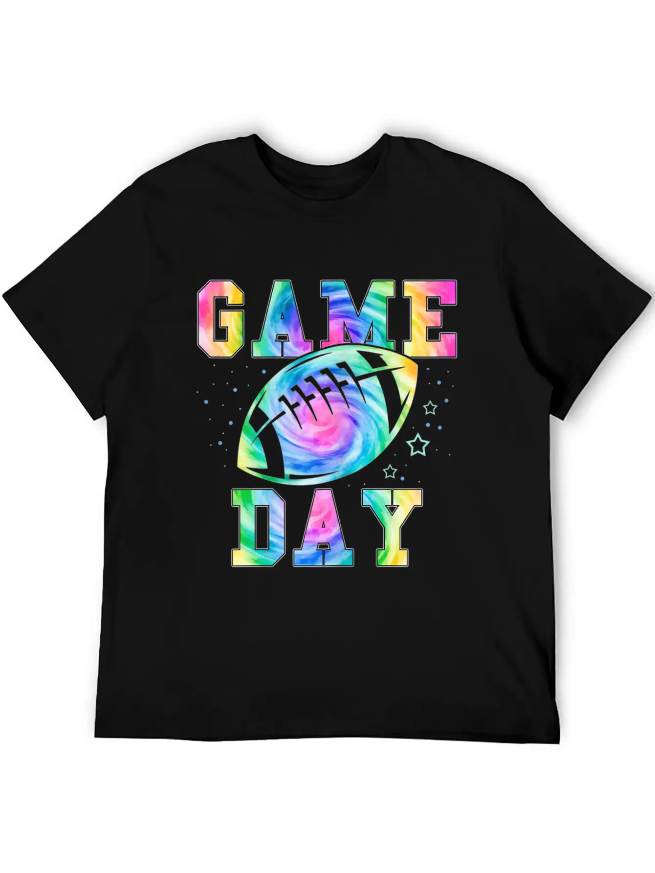 Football Women Tie Dye Football Fan Football Game Basic Graphic T-Shirt – Daily Comfort In Soft Cotton