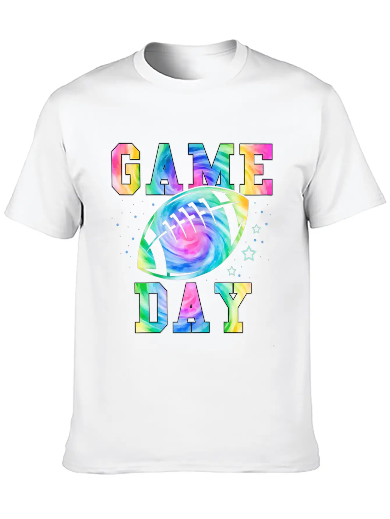 Football Women Tie Dye Football Fan Football Game Basic Graphic T-Shirt – Daily Comfort In Soft Cotton