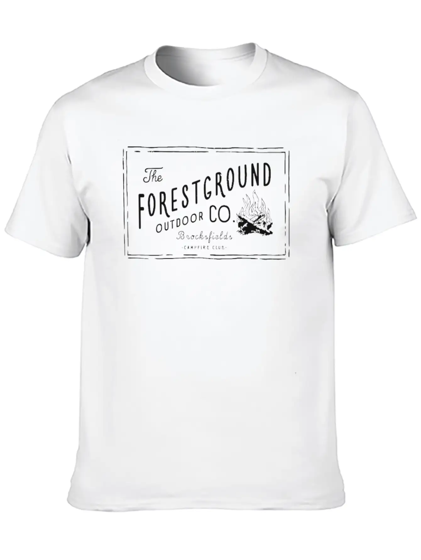 Forest Ground Campfire Essential Cotton Tee For Daily Outfits – Unisex Style