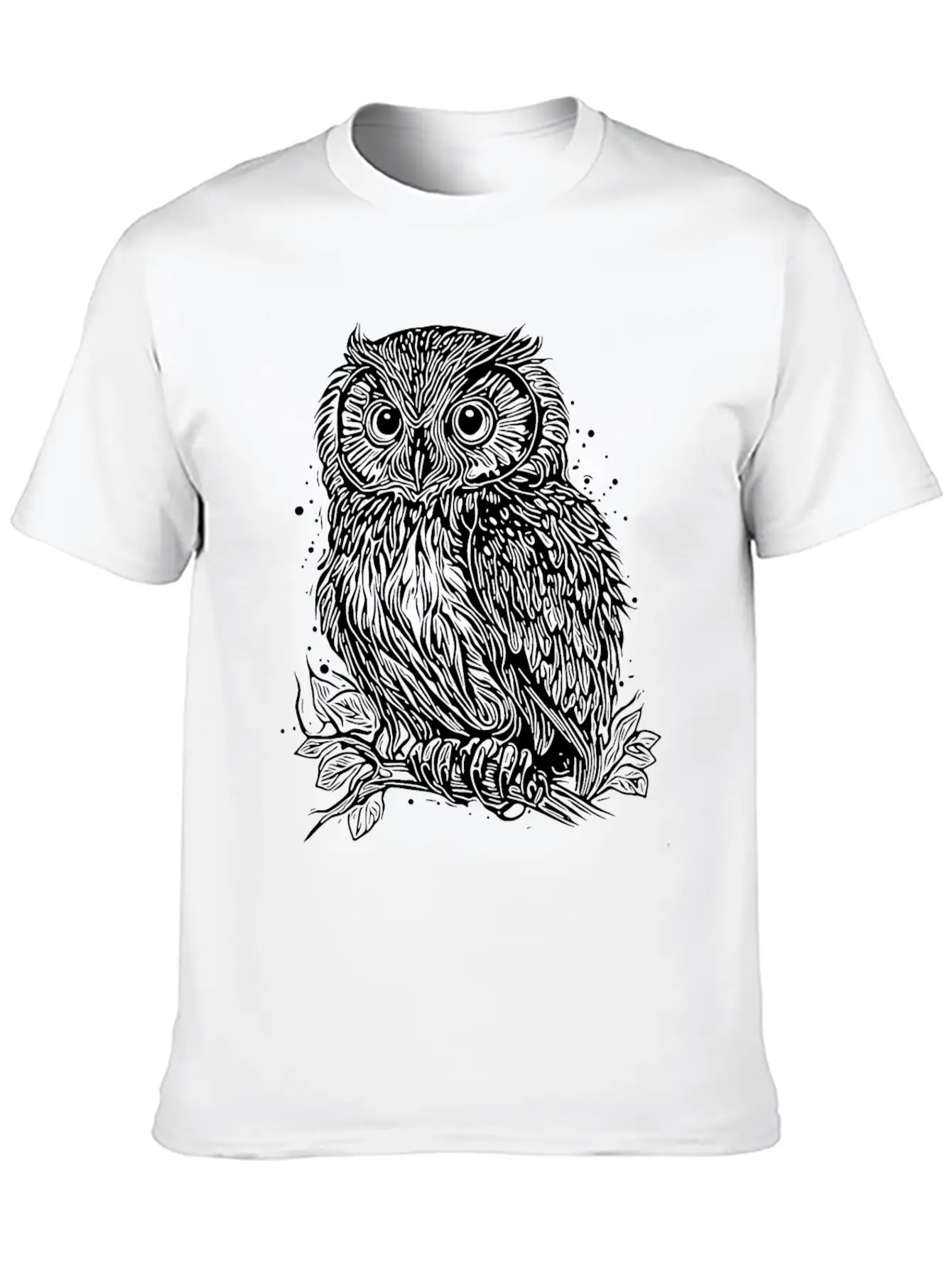 Forest Owl Nature Motif For Owl Lovers Relaxed Everyday Tee – Lightweight And Durable Cotton