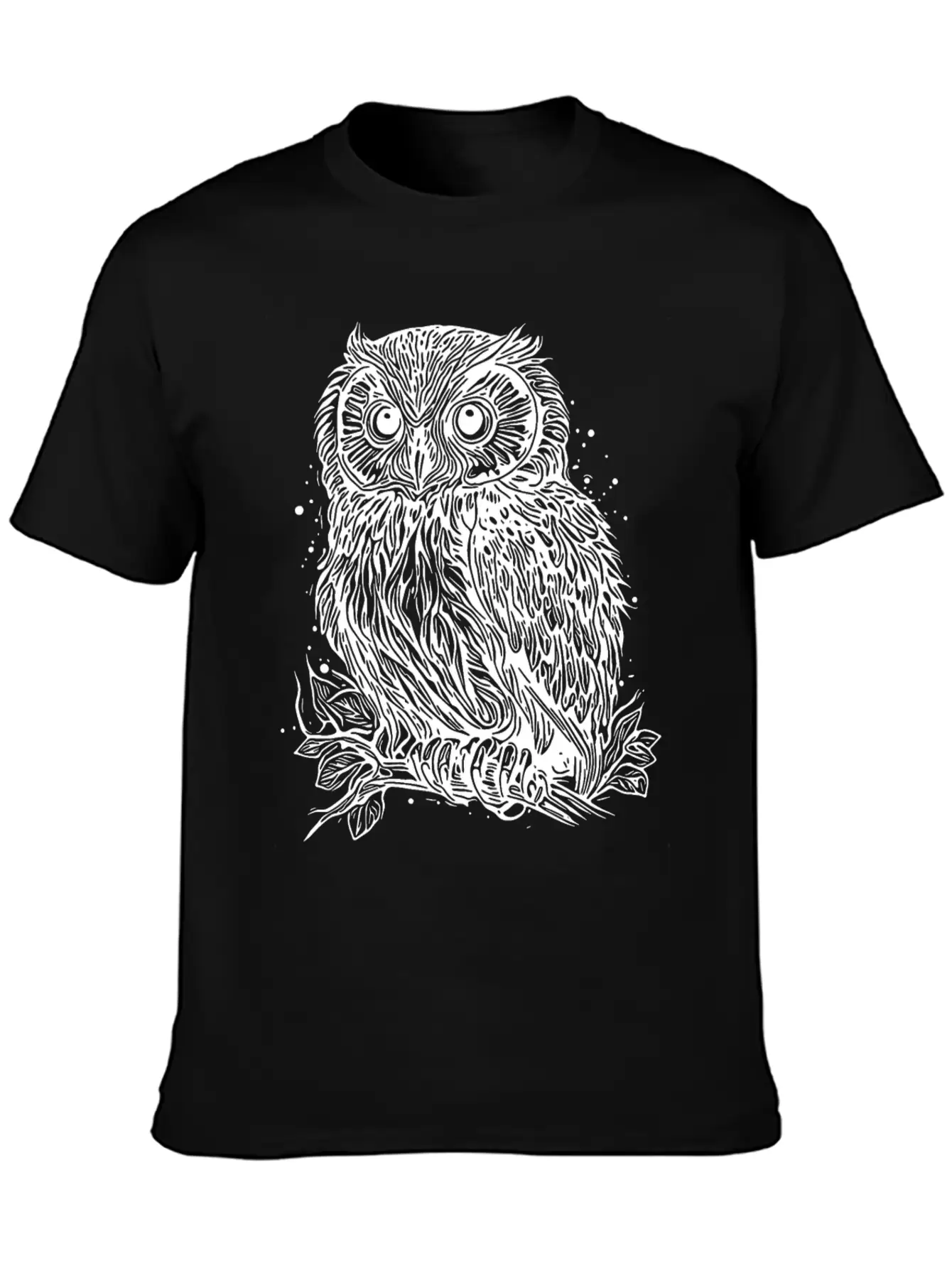 Forest Owl Nature Motif For Owl Lovers Relaxed Everyday Tee – Lightweight And Durable Cotton