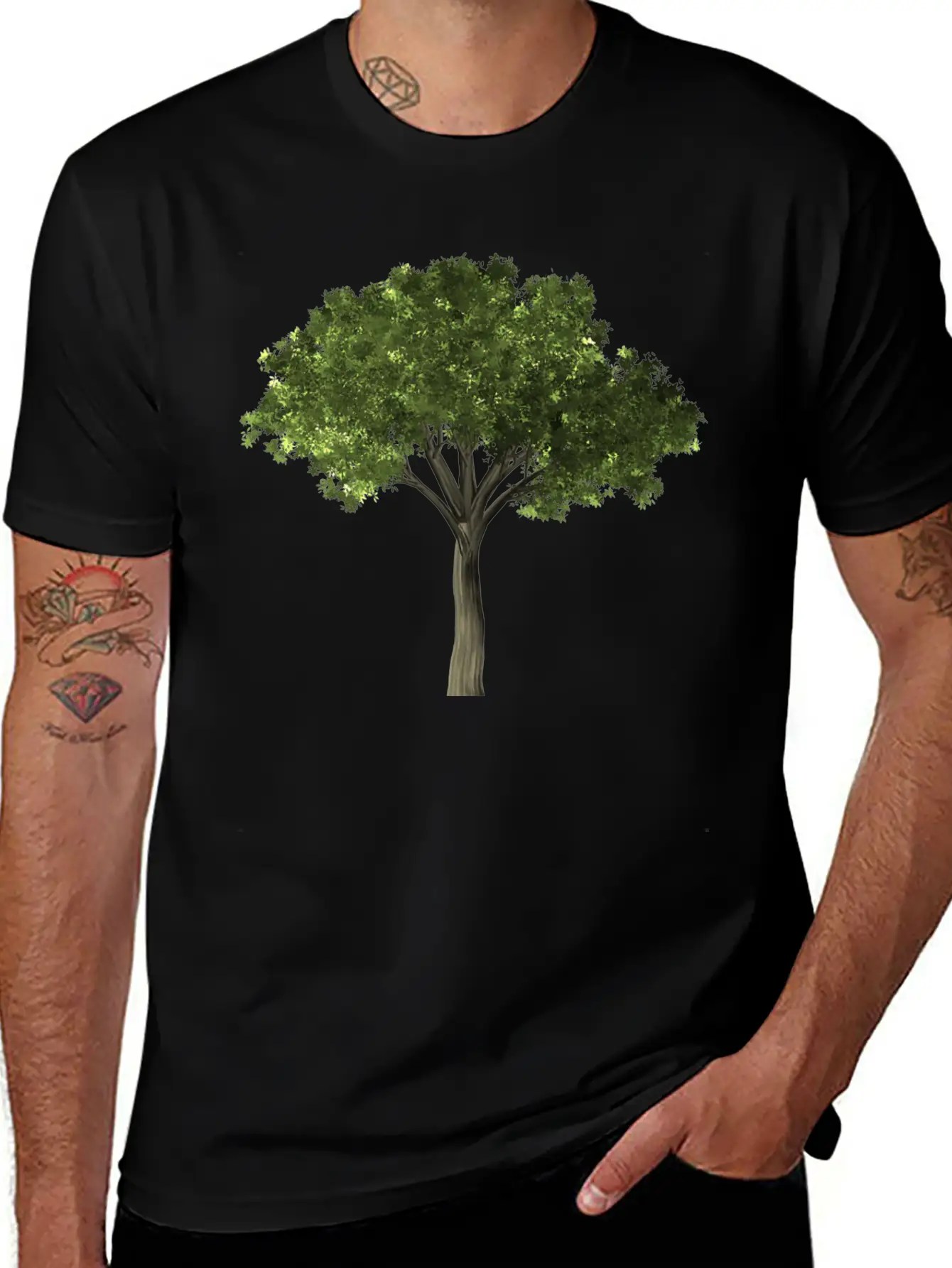 Forest Woods Woodland Wald Tree Baumstamm13 Classic Cotton Tee – Unisex Comfort For Any Season