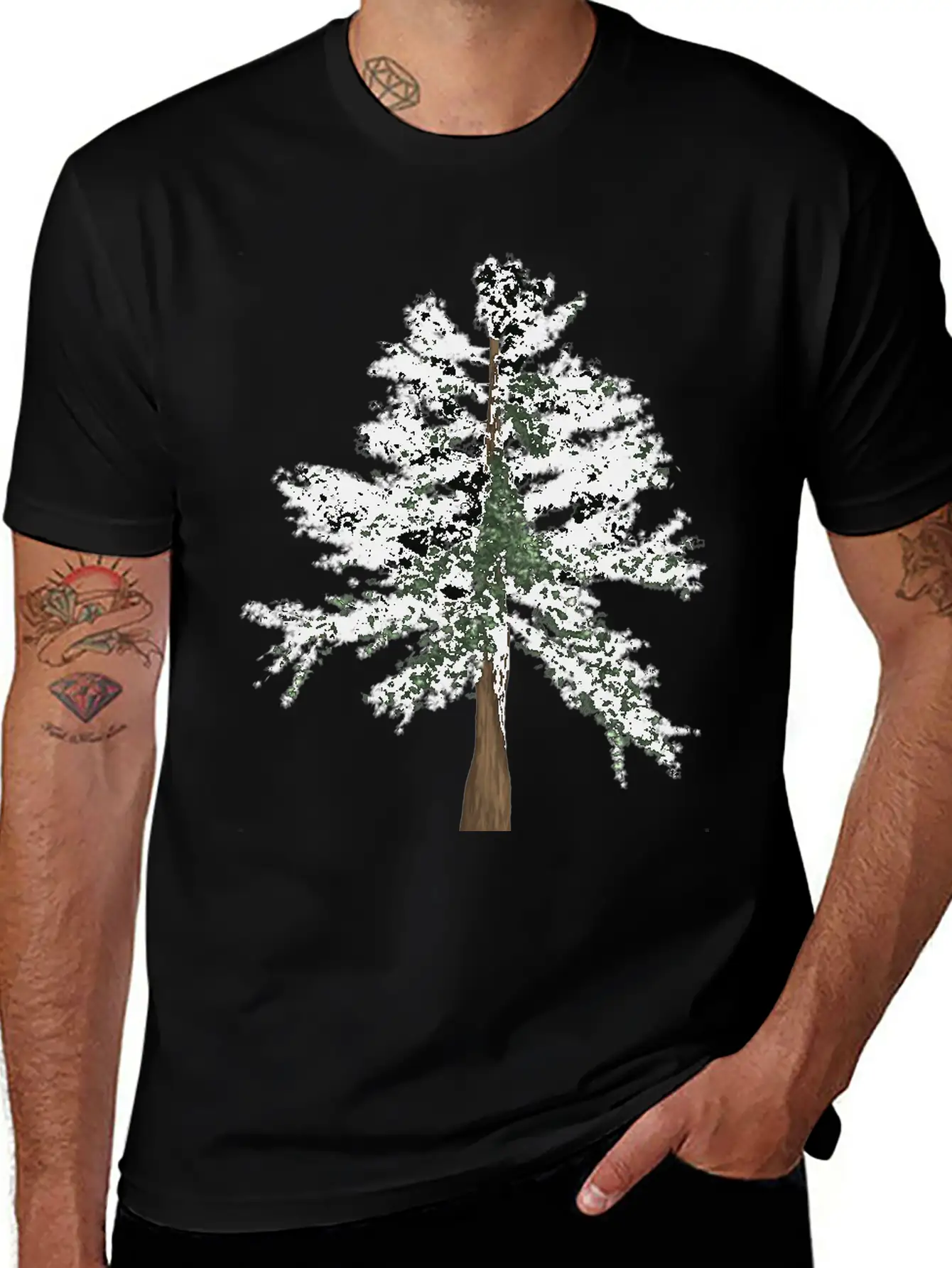 Forest Woods Woodland Wald Tree Baumstamm45 Classic Cotton Tee – Unisex Comfort For Any Season