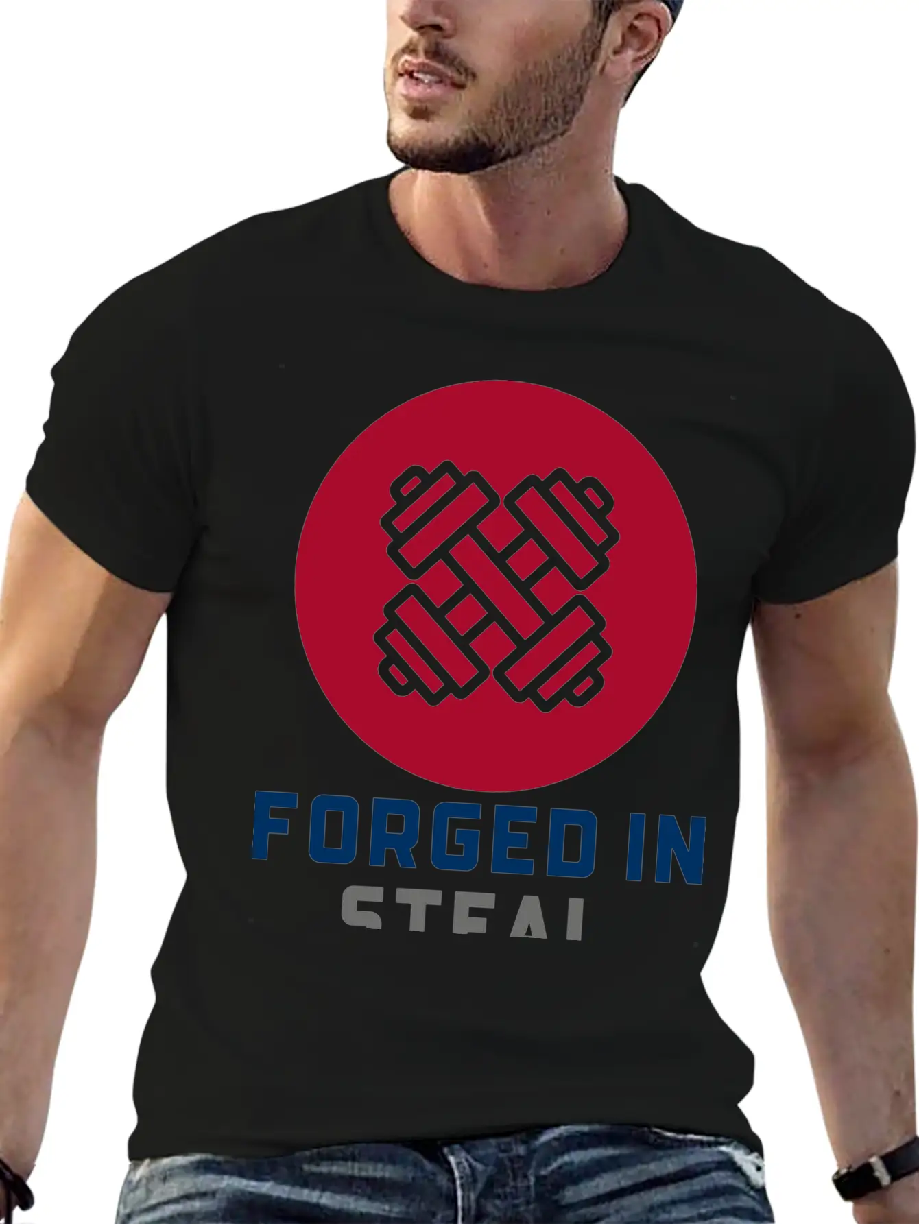 Forged In Steal Workout Breathable Soft Cotton T-Shirt – Timeless Casual Look