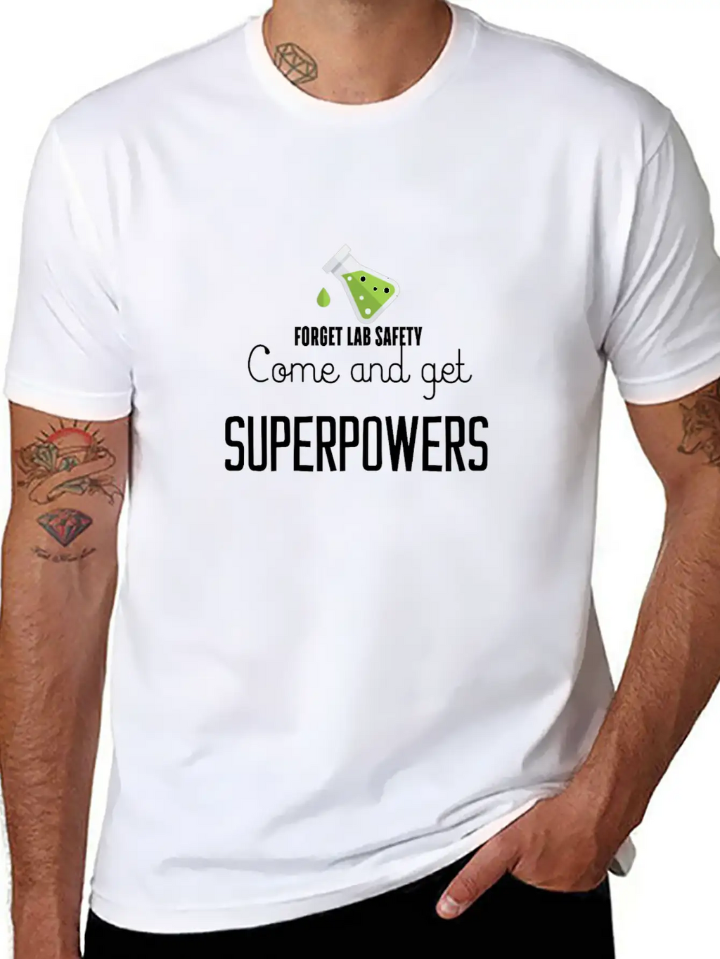 Forget Lab Safety Come And Get Superpowers Essential Cotton Tee For Daily Outfits – Unisex Style