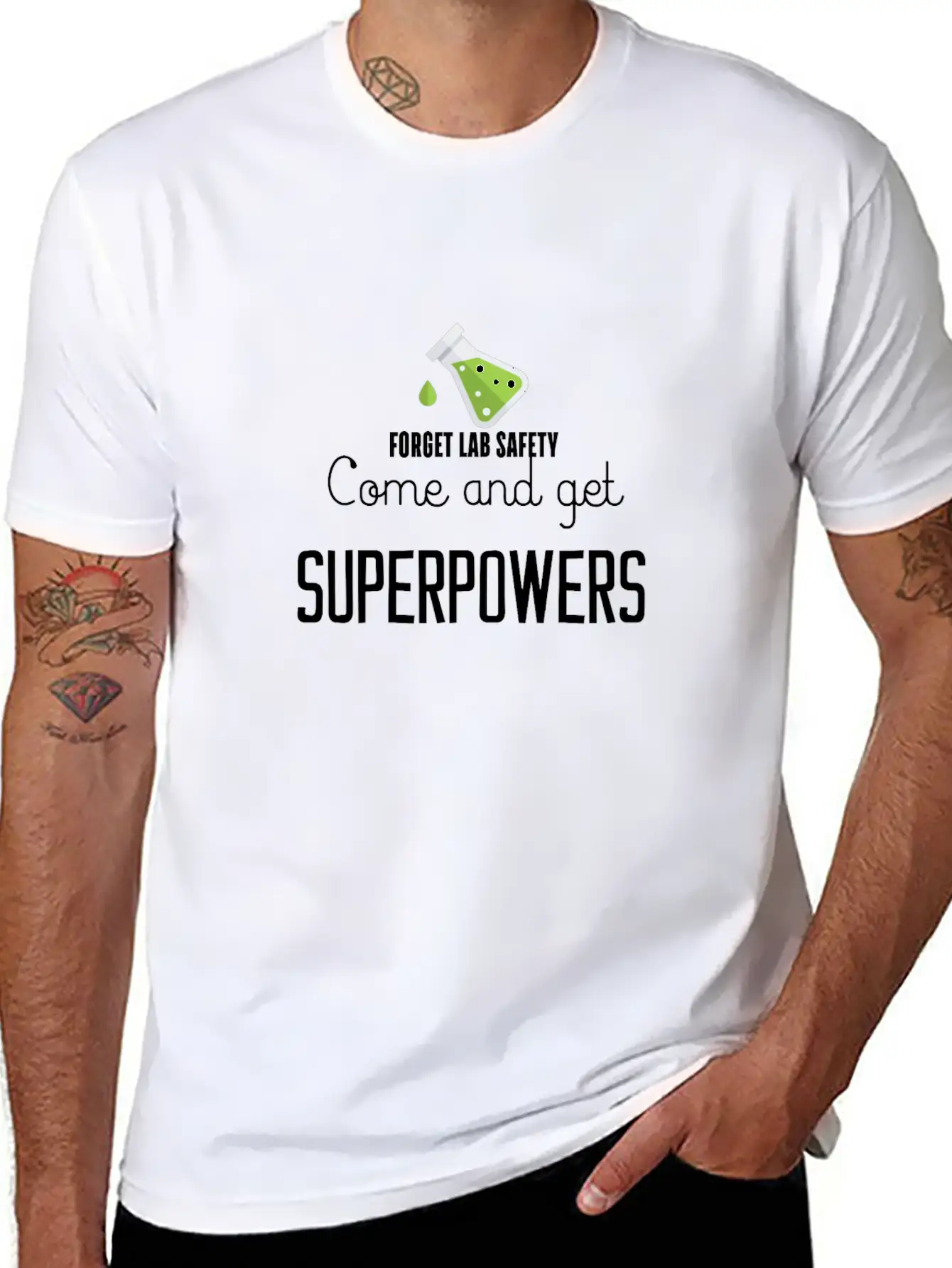 Forget Lab Safety Come And Get Superpowers Essential Cotton Tee For Daily Outfits – Unisex Style