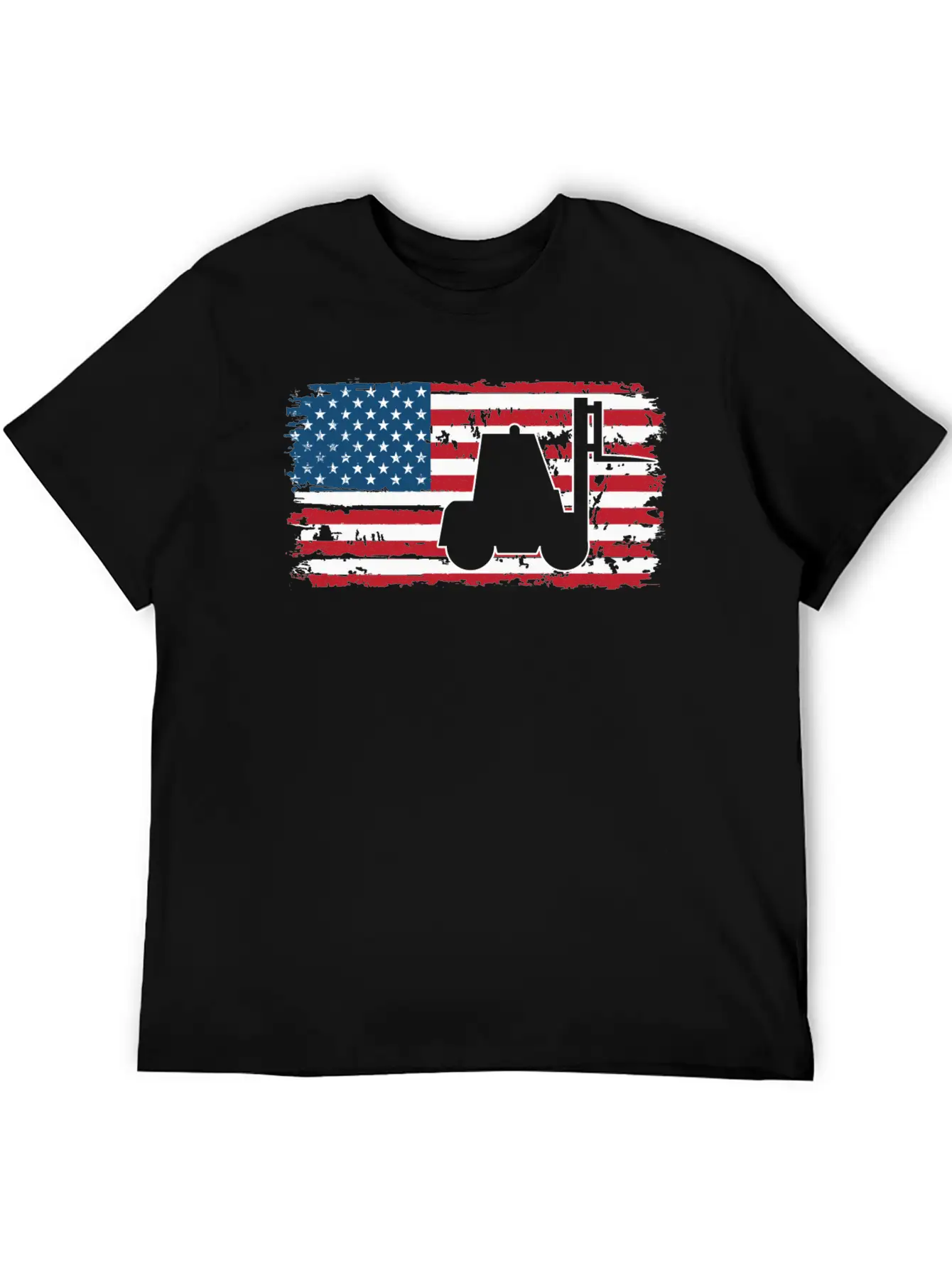 Forklift Driver Usa Flag Basic Graphic T-Shirt – Daily Comfort In Soft Cotton