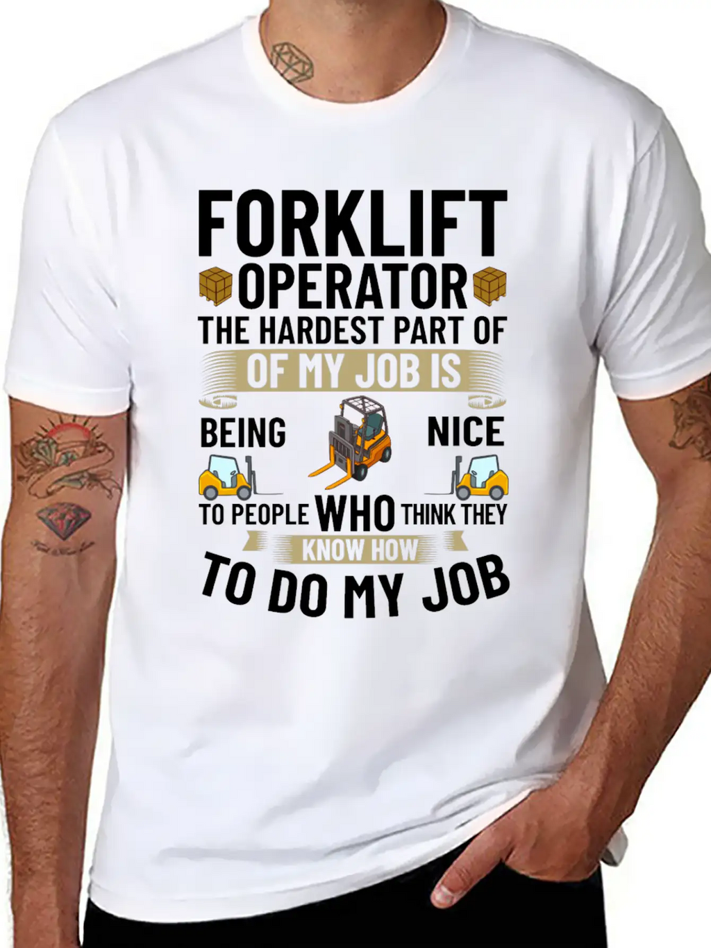 Forklift Operator Driver Lift Truck Training Relaxed Everyday Tee – Lightweight And Durable Cotton