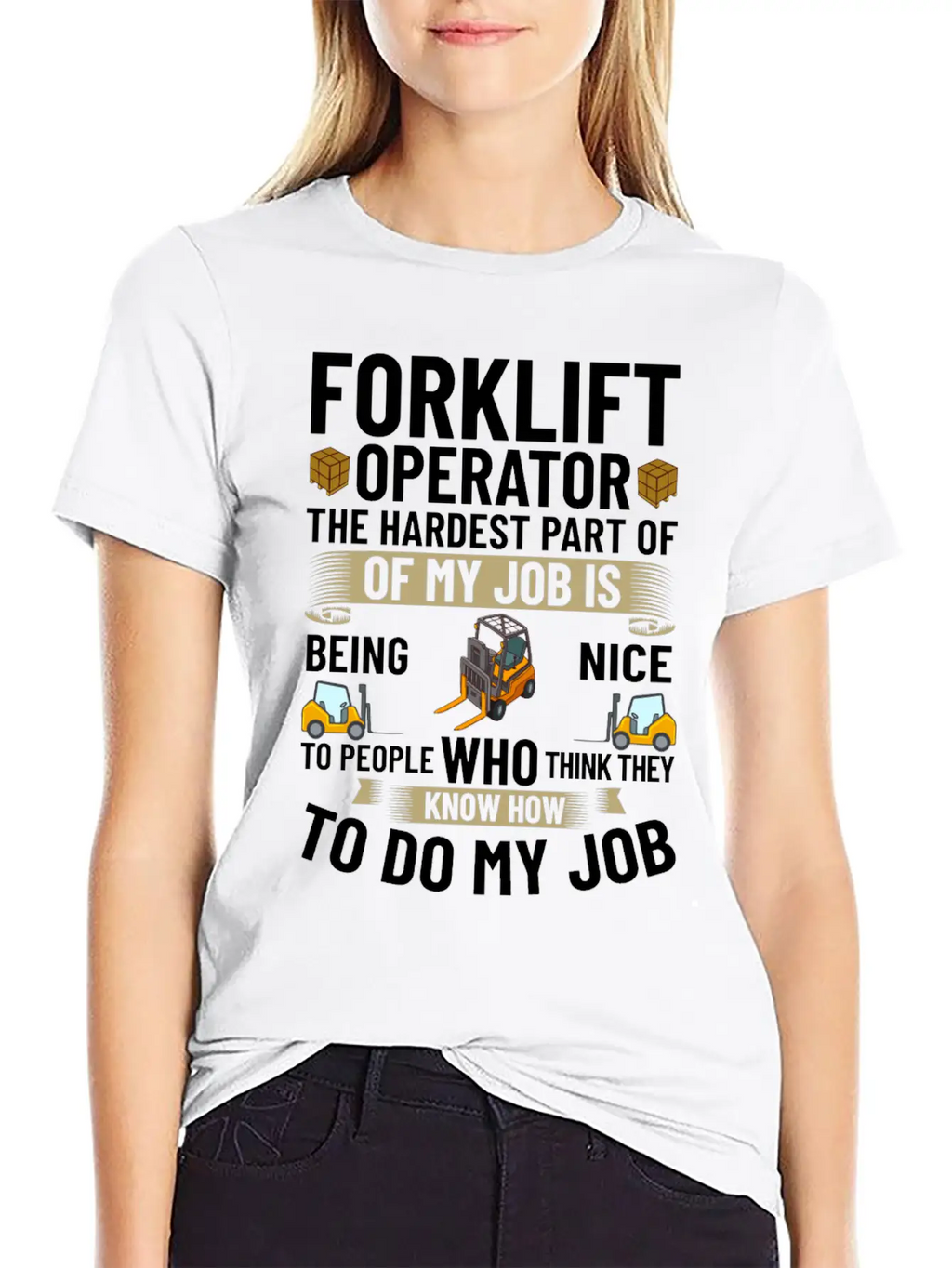Forklift Operator Driver Lift Truck Training Relaxed Everyday Tee – Lightweight And Durable Cotton