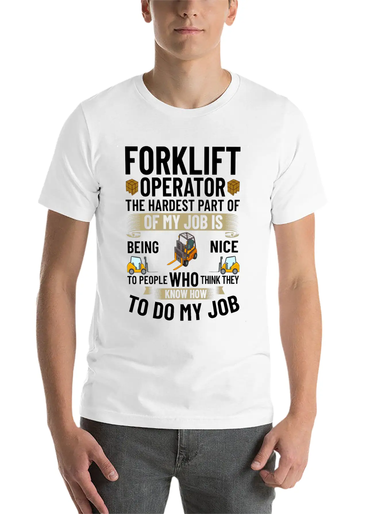 Forklift Operator Driver Lift Truck Training Relaxed Everyday Tee – Lightweight And Durable Cotton
