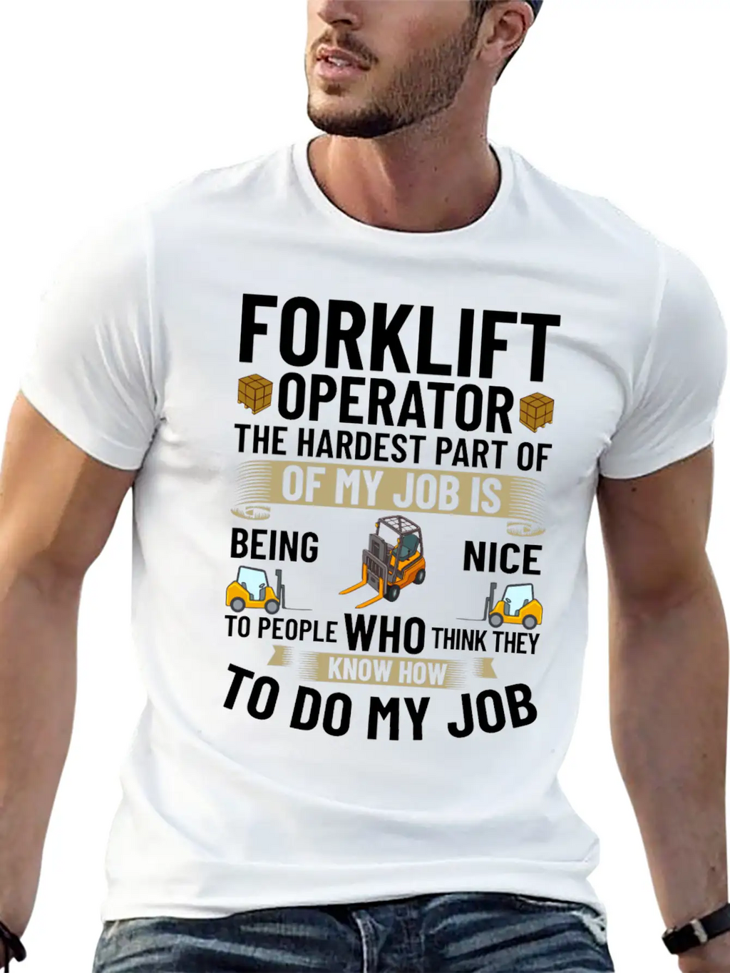 Forklift Operator Driver Lift Truck Training Relaxed Everyday Tee – Lightweight And Durable Cotton