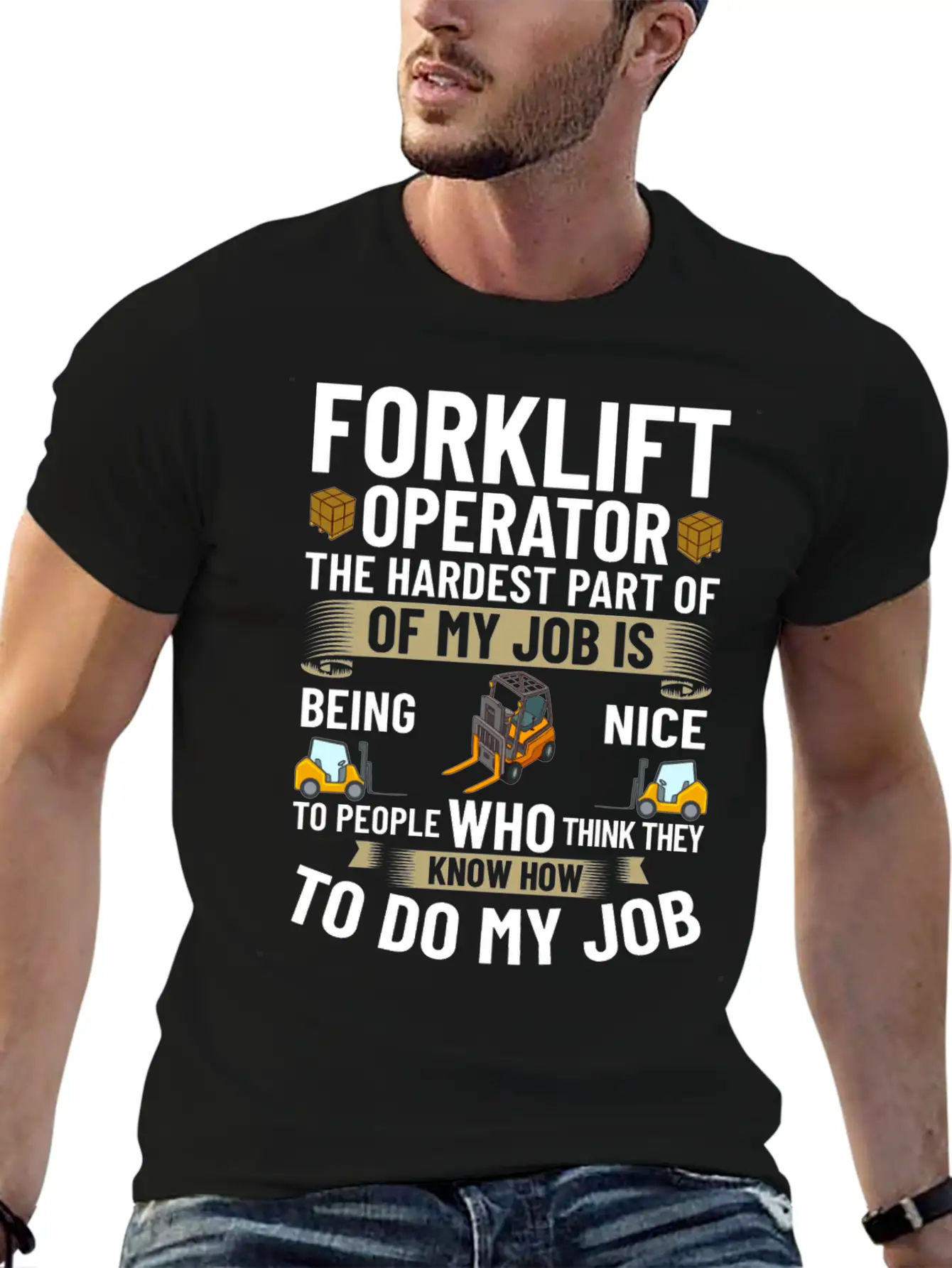 Forklift Operator Driver Lift Truck Training Relaxed Everyday Tee – Lightweight And Durable Cotton