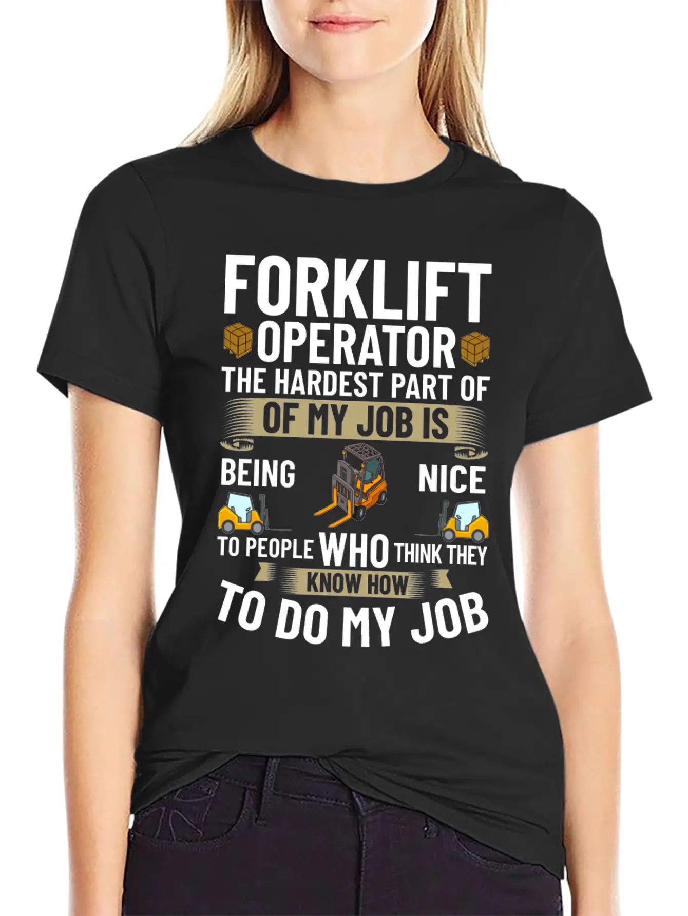 Forklift Operator Driver Lift Truck Training Relaxed Everyday Tee – Lightweight And Durable Cotton