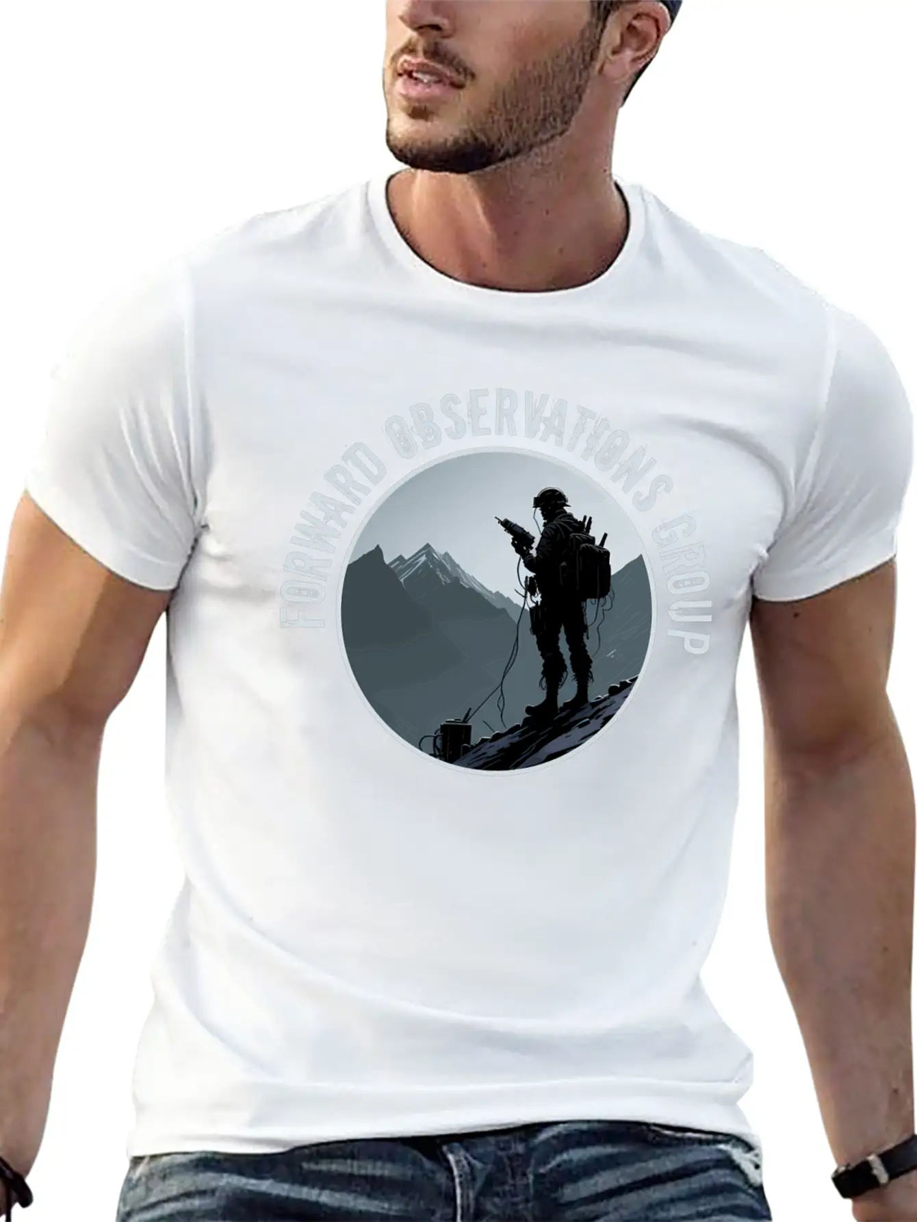 Forward Observations Fog Moain Scout With Radio Classic Cotton Tee – Unisex Comfort For Any Season