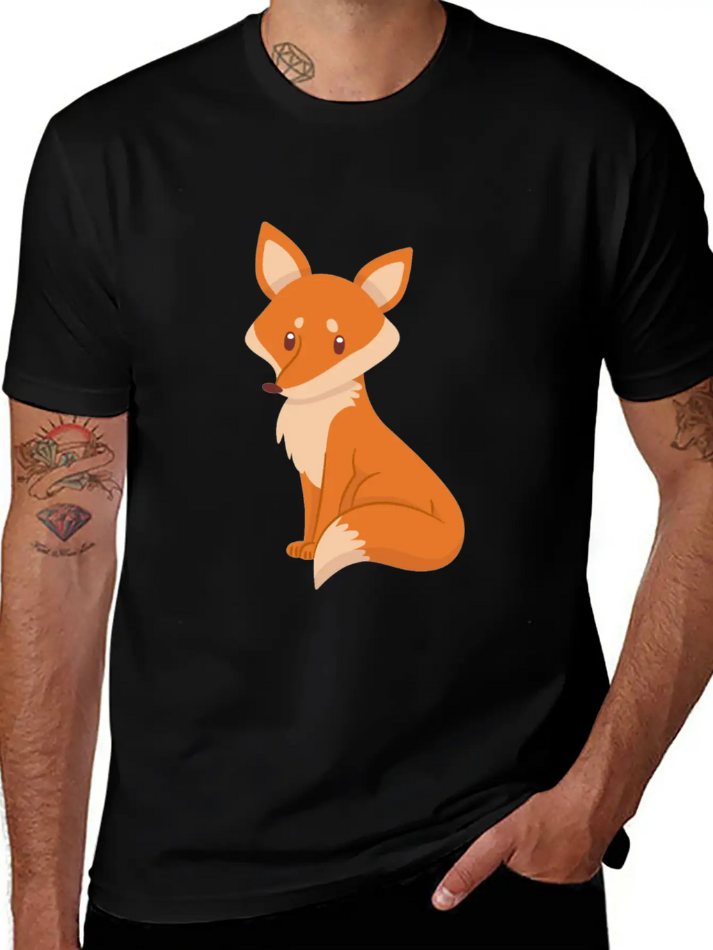 Fox Breathable Soft Cotton T-Shirt – Timeless Casual Look