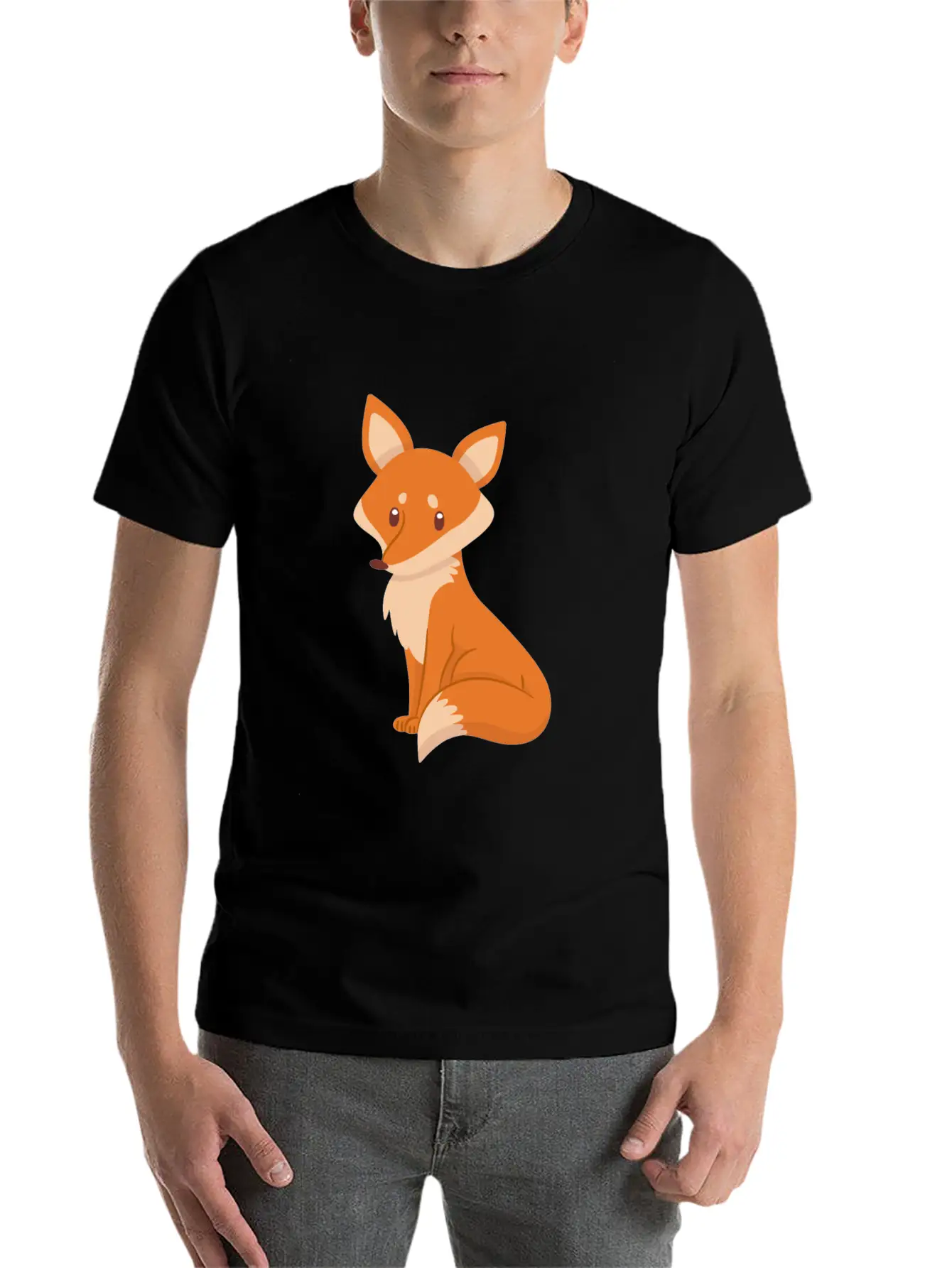Fox Breathable Soft Cotton T-Shirt – Timeless Casual Look