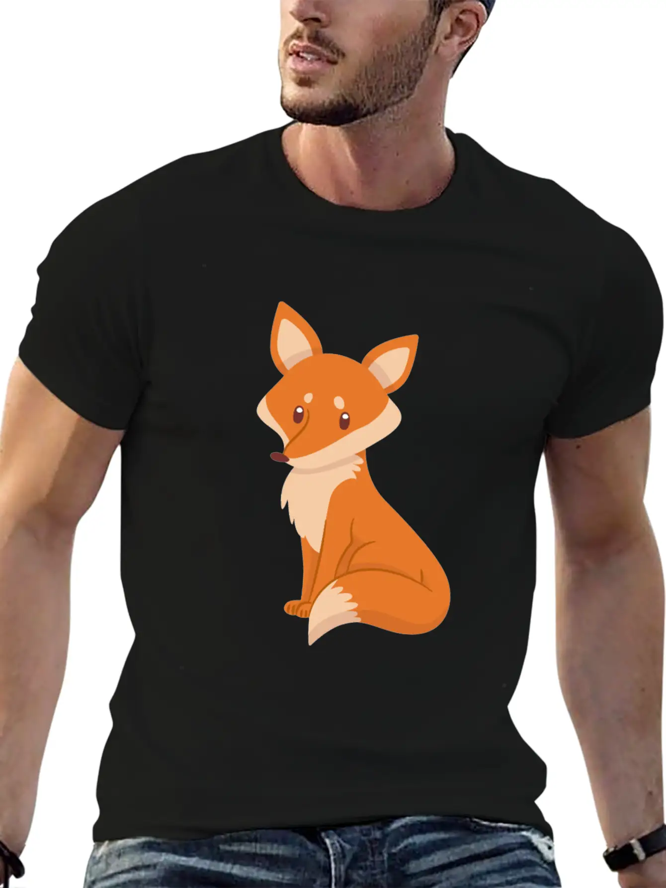 Fox Breathable Soft Cotton T-Shirt – Timeless Casual Look