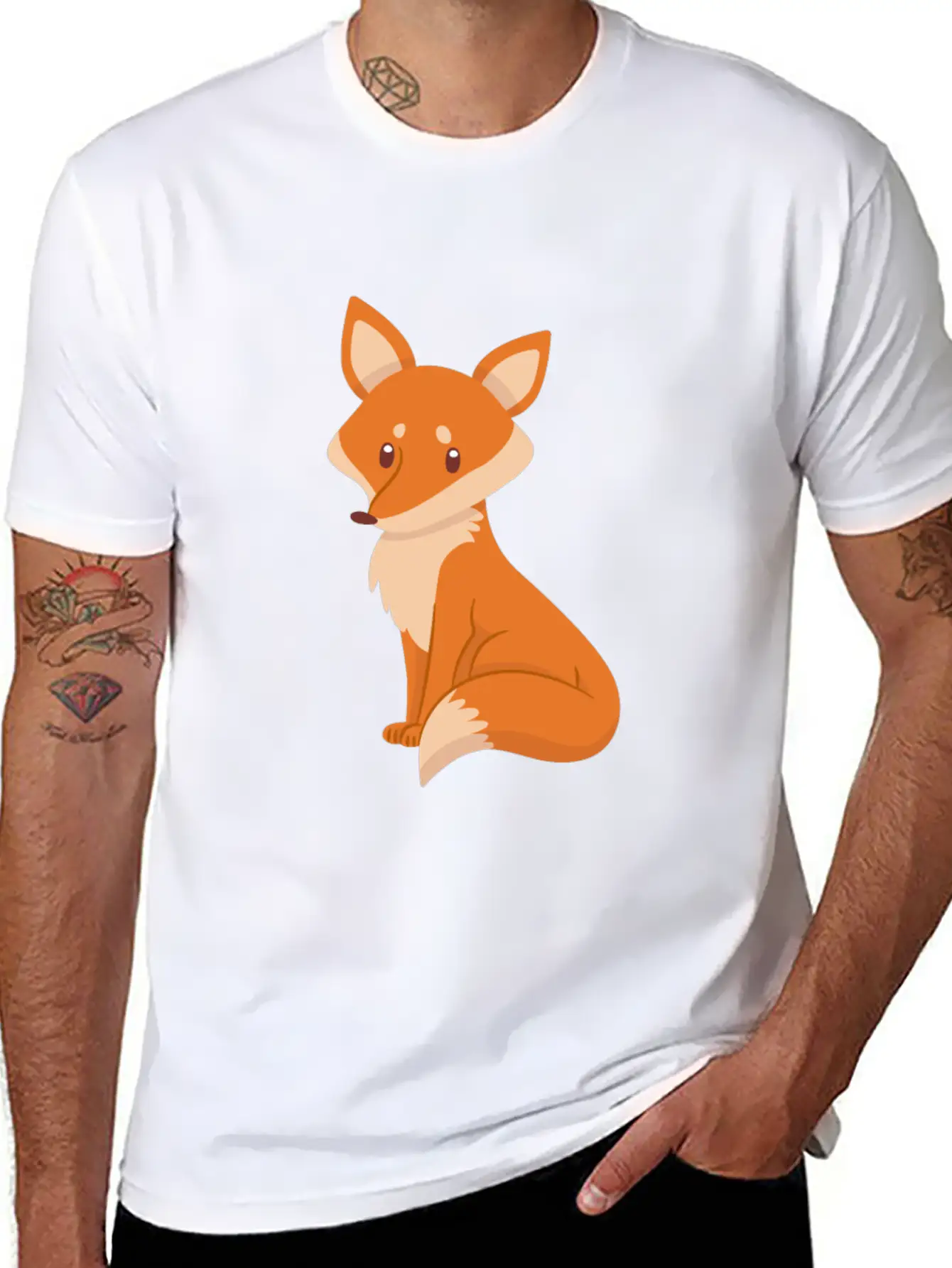 Fox Breathable Soft Cotton T-Shirt – Timeless Casual Look
