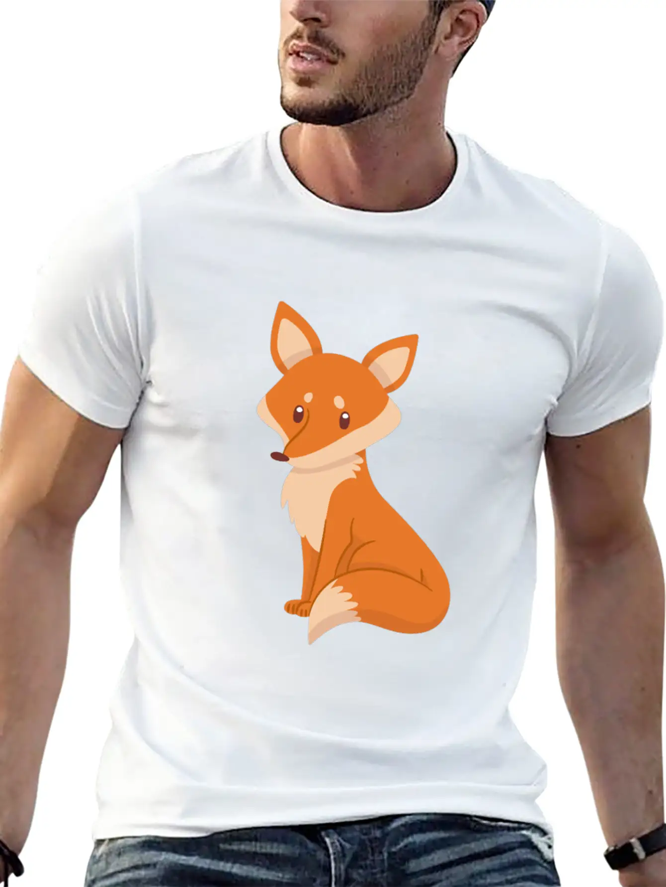 Fox Breathable Soft Cotton T-Shirt – Timeless Casual Look