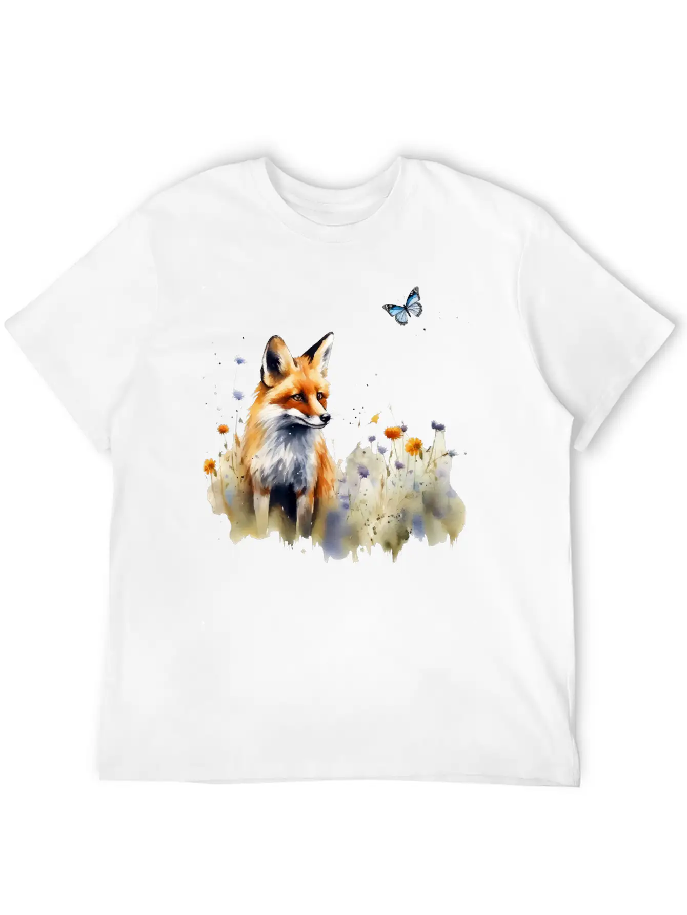 Fox In A Meadow Timeless Short Sleeve Tee – Comfy And Minimalist Design