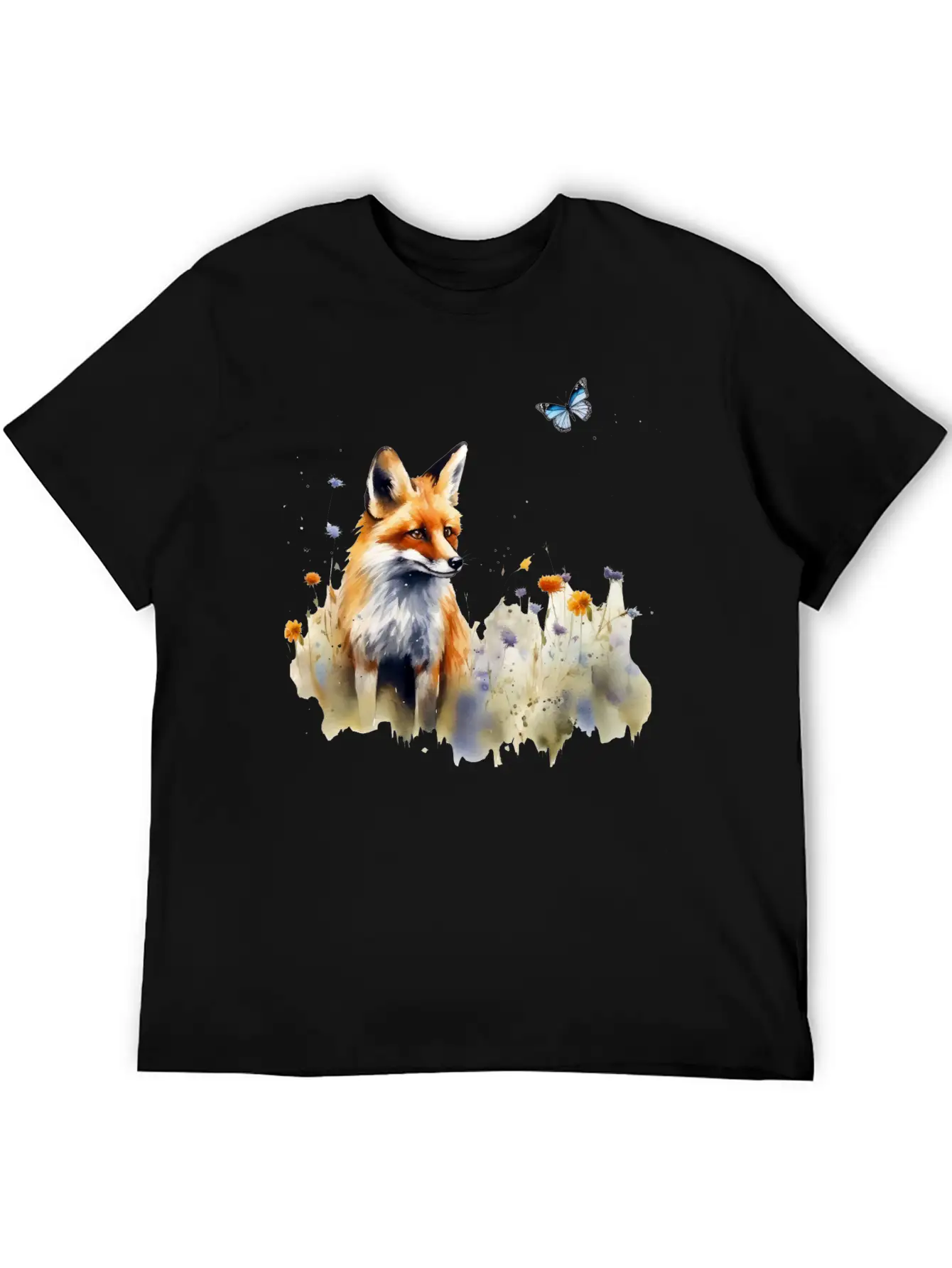 Fox In A Meadow Timeless Short Sleeve Tee – Comfy And Minimalist Design
