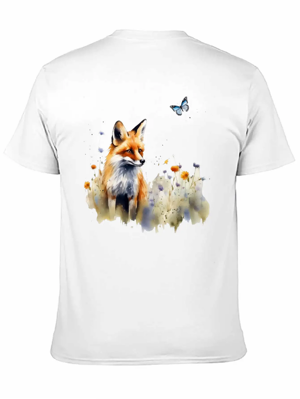 Fox In A Meadow Timeless Short Sleeve Tee – Comfy And Minimalist Design