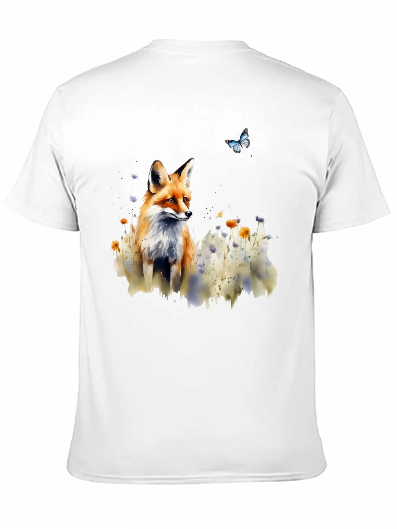 Fox In A Meadow Timeless Short Sleeve Tee – Comfy And Minimalist Design
