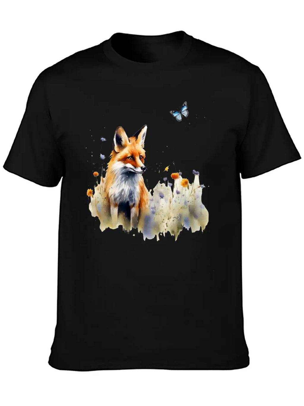 Fox In A Meadow Timeless Short Sleeve Tee – Comfy And Minimalist Design