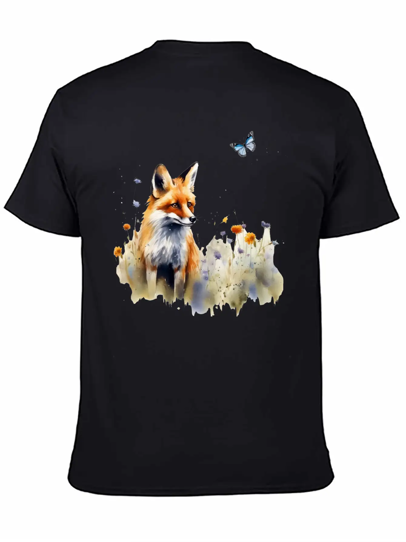Fox In A Meadow Timeless Short Sleeve Tee – Comfy And Minimalist Design