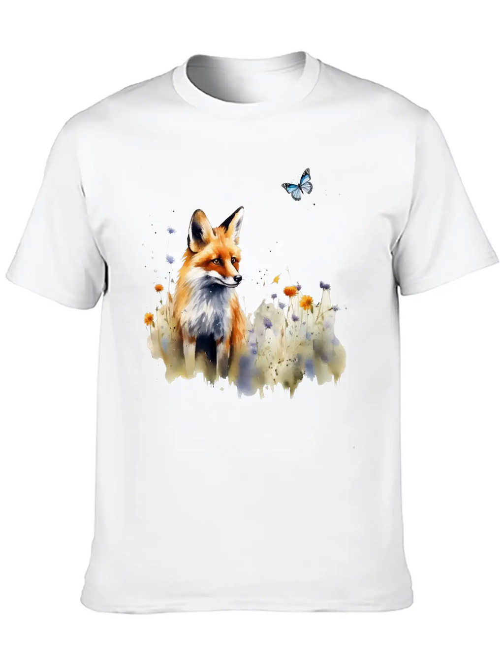 Fox In A Meadow Timeless Short Sleeve Tee – Comfy And Minimalist Design