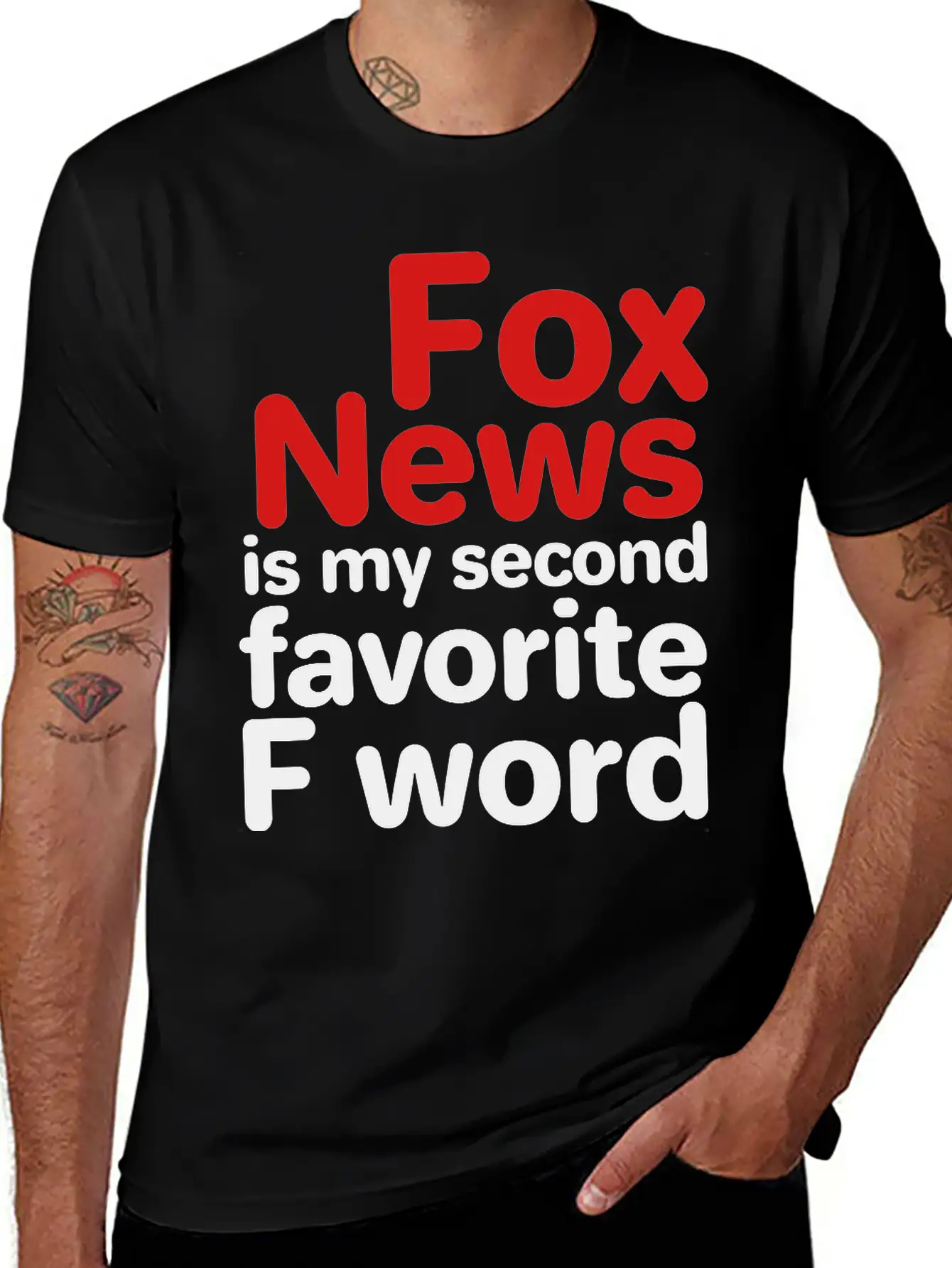 Fox News Is My Second Favorite F Word Breathable Graphic T-Shirt – Perfect For Casual Days