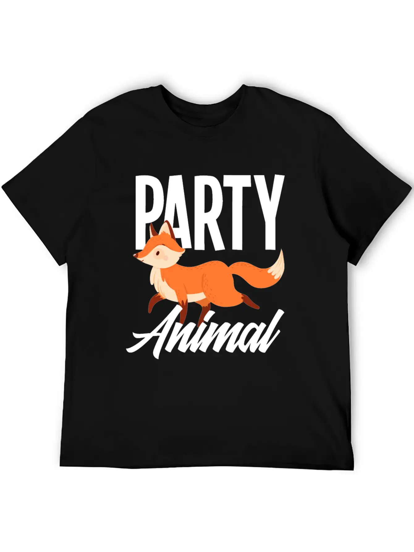 Fox Party Animal Fox Gift Essential Cotton Tee For Daily Outfits – Unisex Style