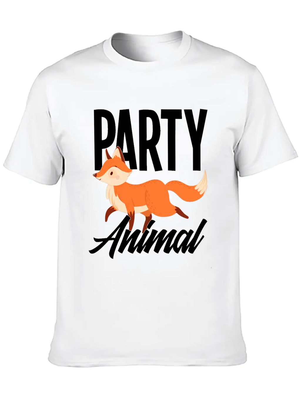 Fox Party Animal Fox Gift Essential Cotton Tee For Daily Outfits – Unisex Style