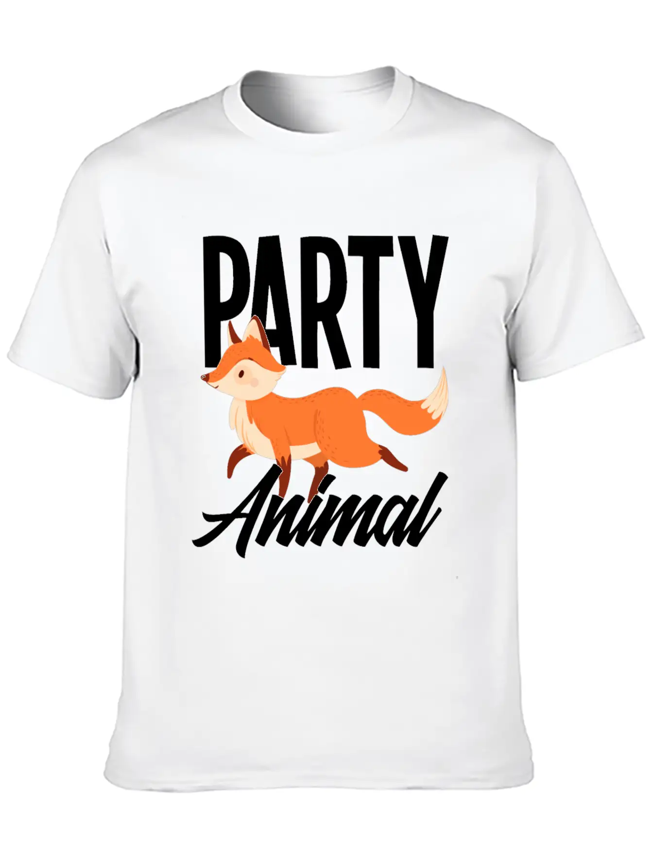 Fox Party Animal Fox Gift Essential Cotton Tee For Daily Outfits – Unisex Style