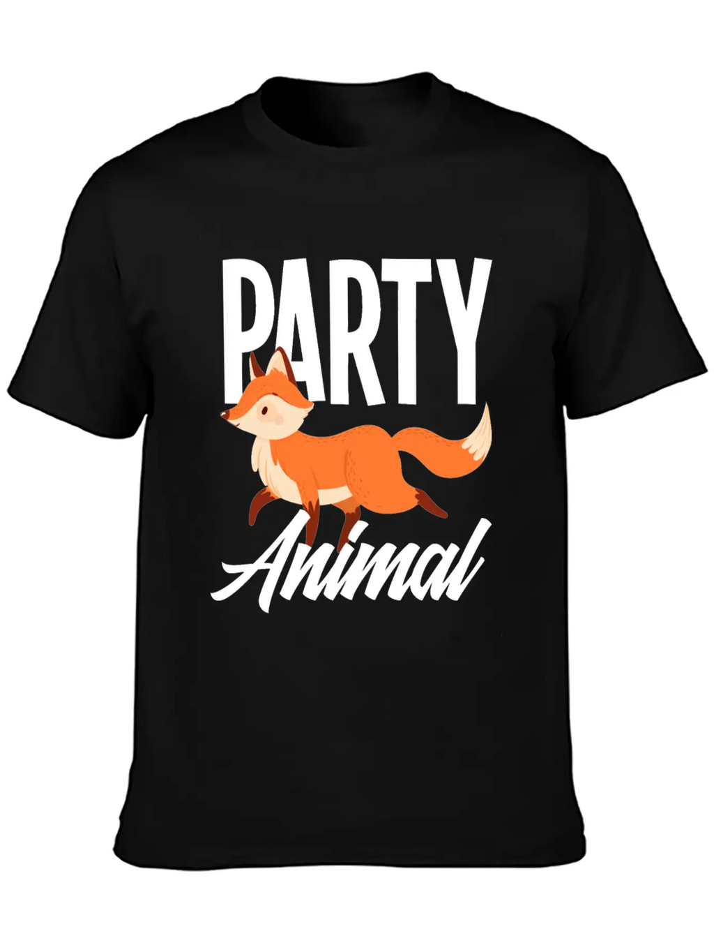 Fox Party Animal Fox Gift Essential Cotton Tee For Daily Outfits – Unisex Style